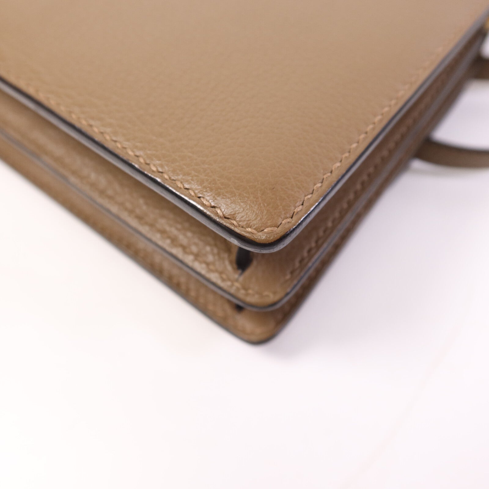 HERMES Evercolor皮革Mini Roulis金扣肩背袋