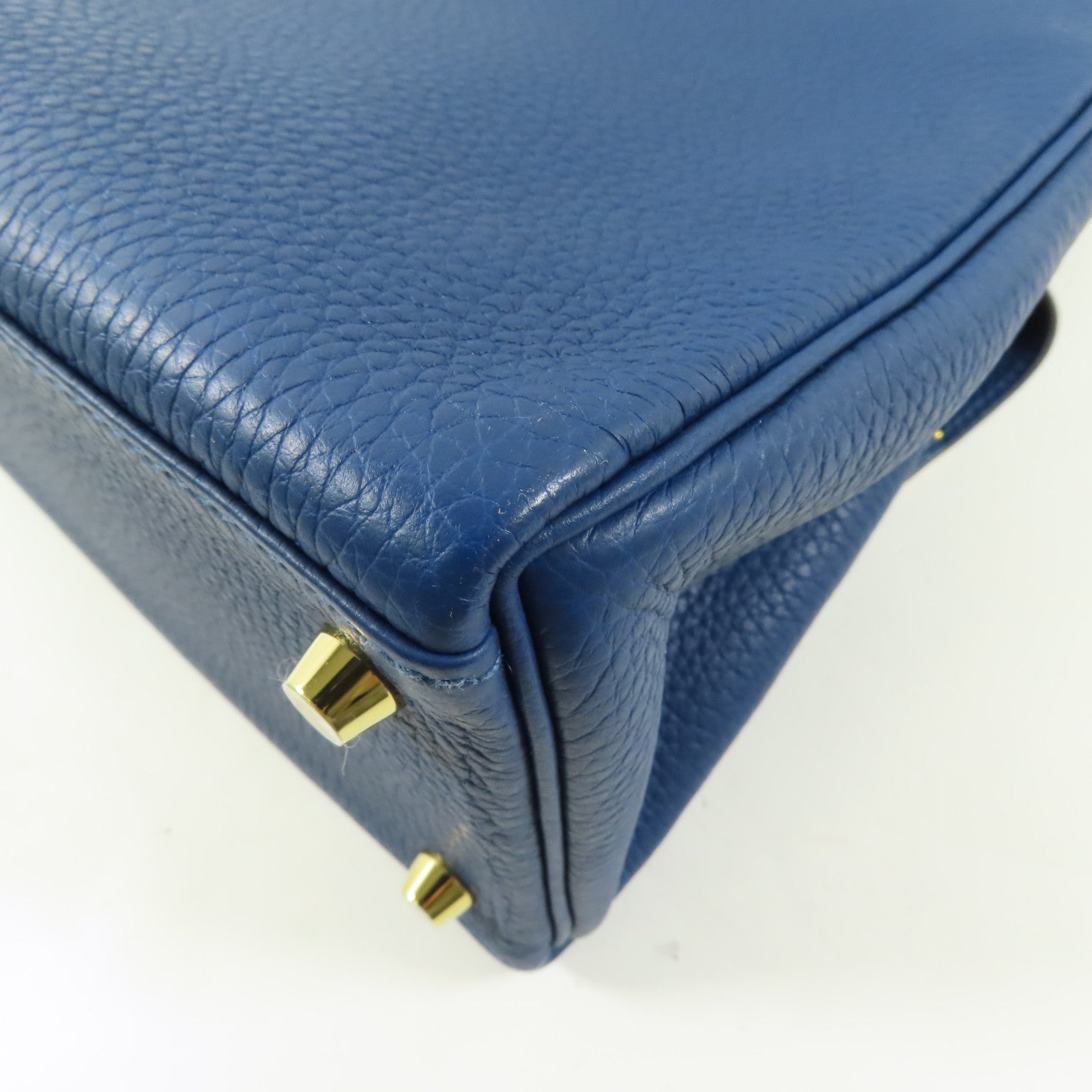 HERMES 【激減優惠】Clemence皮革Kelly 28手挽肩背兩用袋Deep Blue