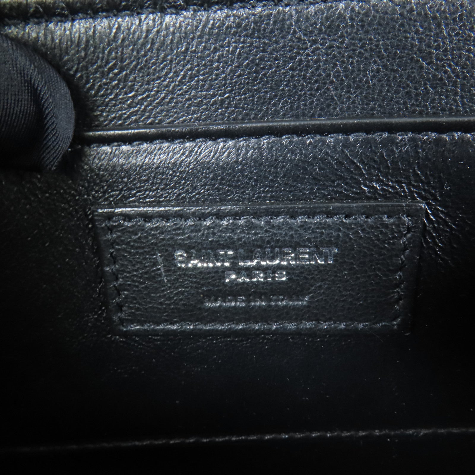 SAINT LAURENT 皮革Shoulder Bag銀扣肩背袋