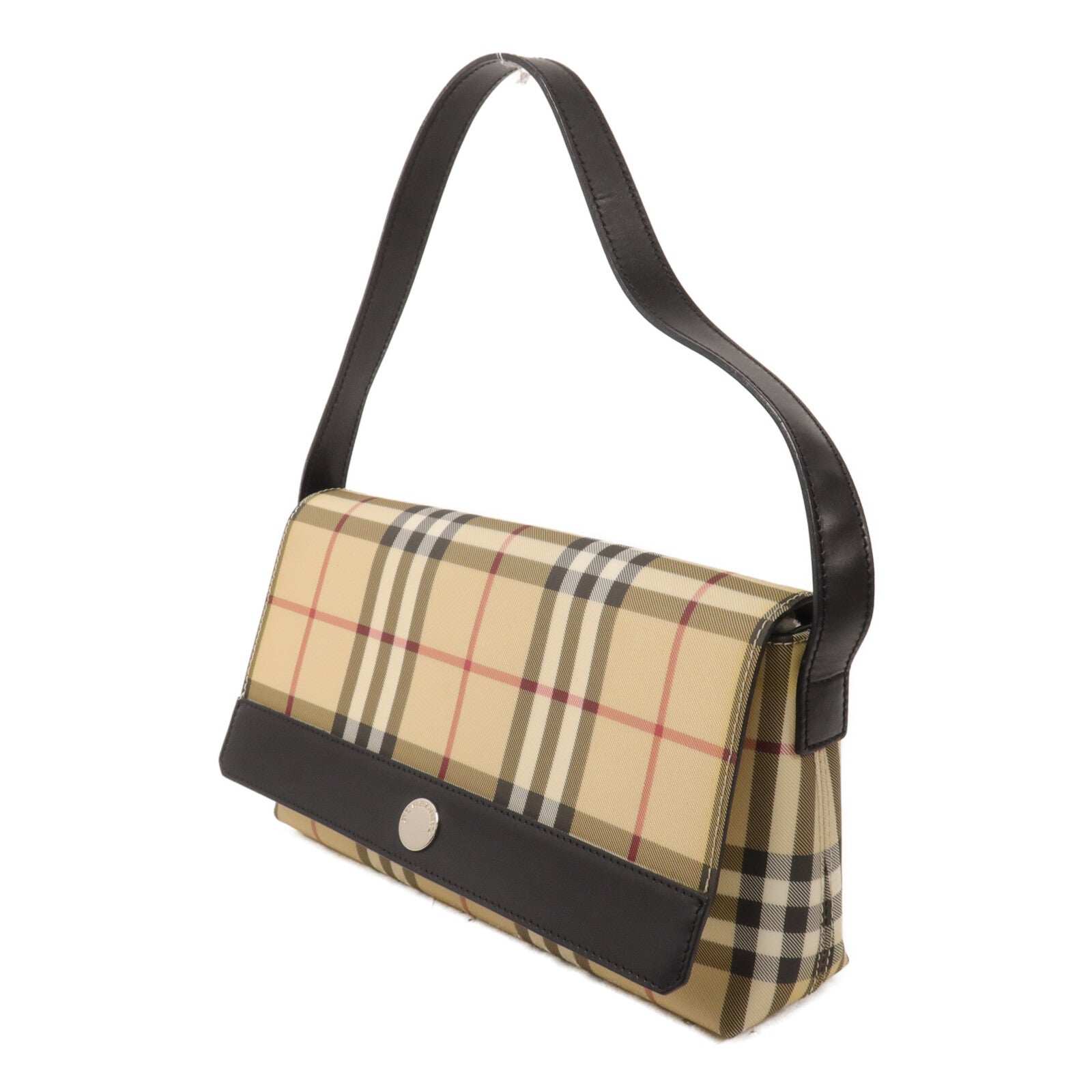 BURBERRY 塗層帆布Nova Check肩背袋