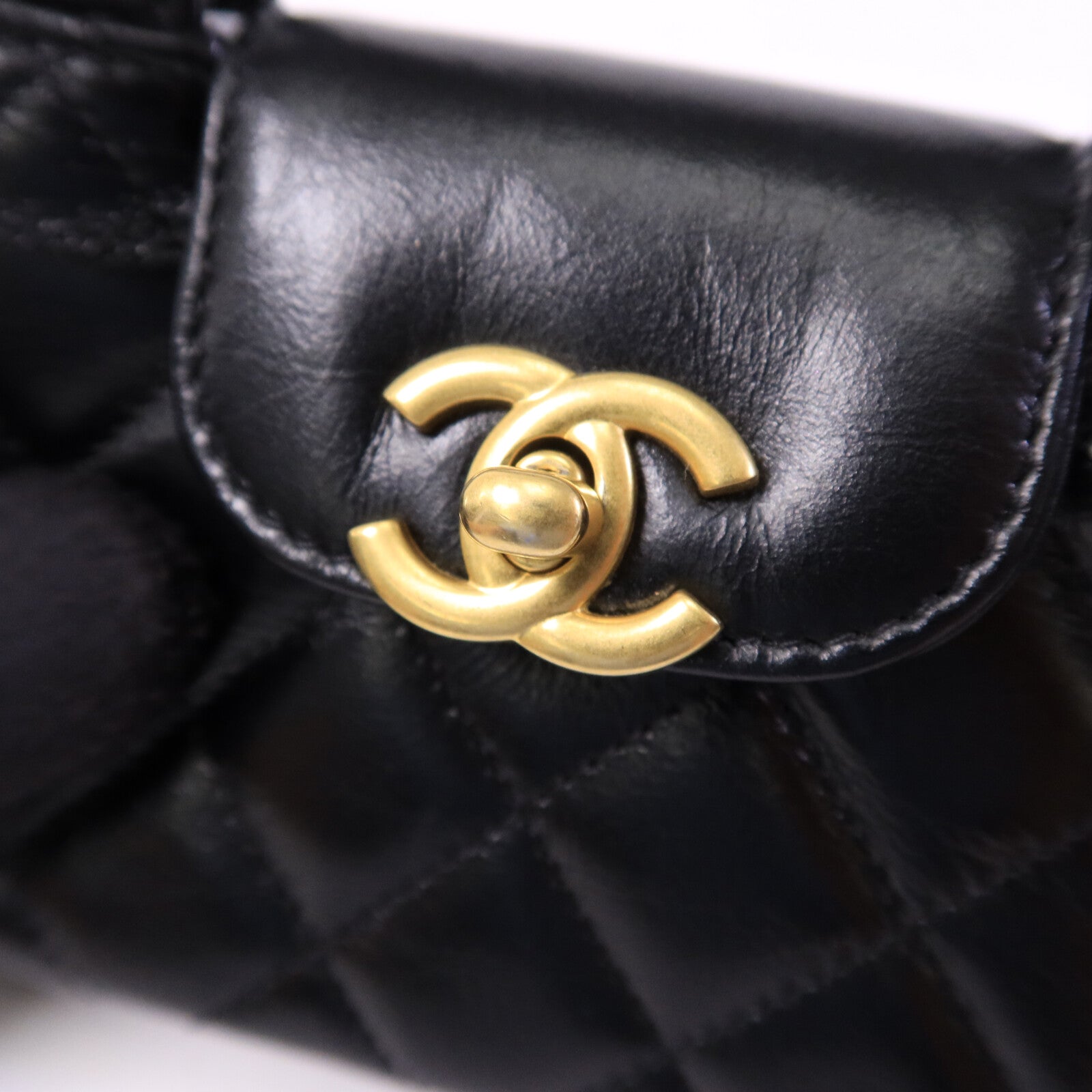 CHANEL 牛皮皮革Nano Mini Kelly鏈帶手挽肩背兩用袋