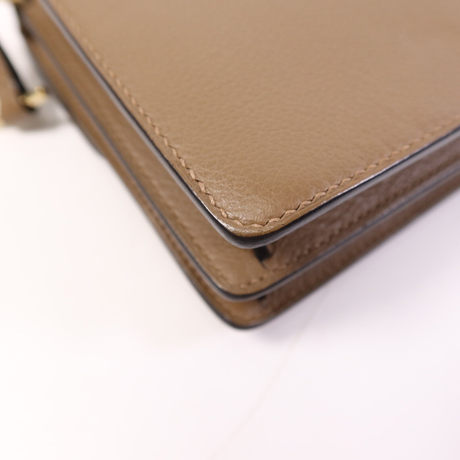 HERMES Evercolor皮革Mini Roulis金扣肩背袋