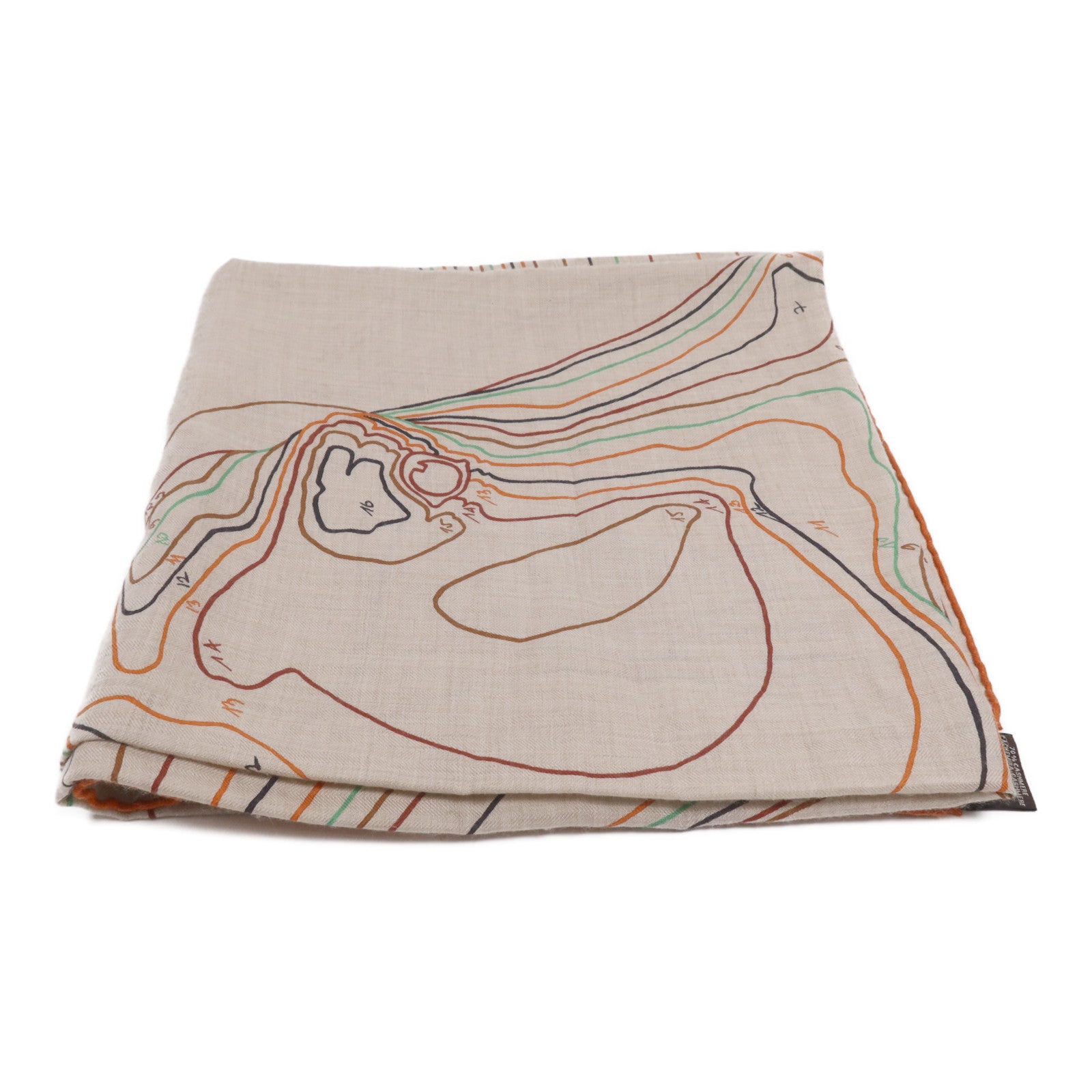 HERMES 羊絨/絲質Scarf 140X140絲巾Multicolor