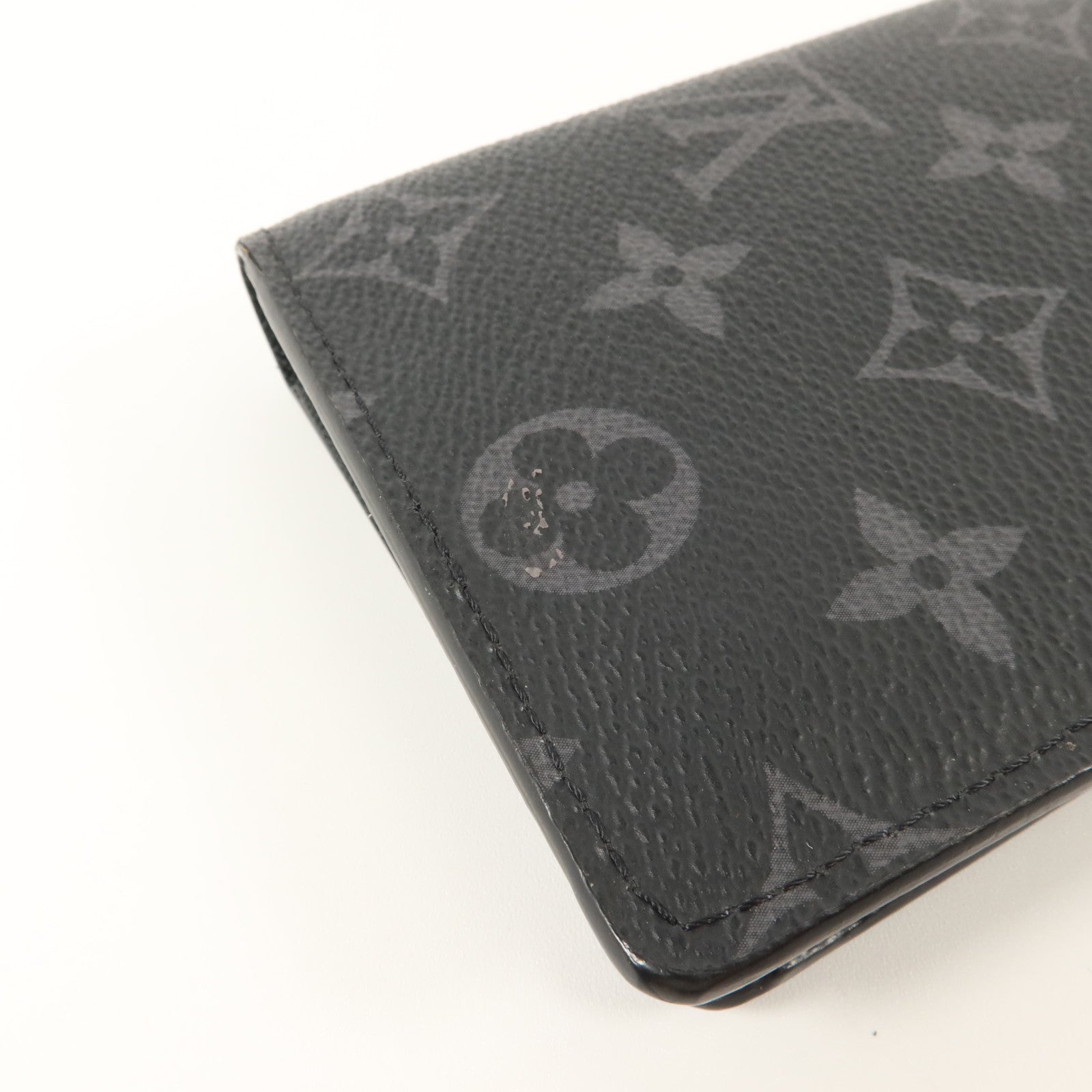 LOUIS VUITTON Monogram Eclipse Brazza銀扣長錢包