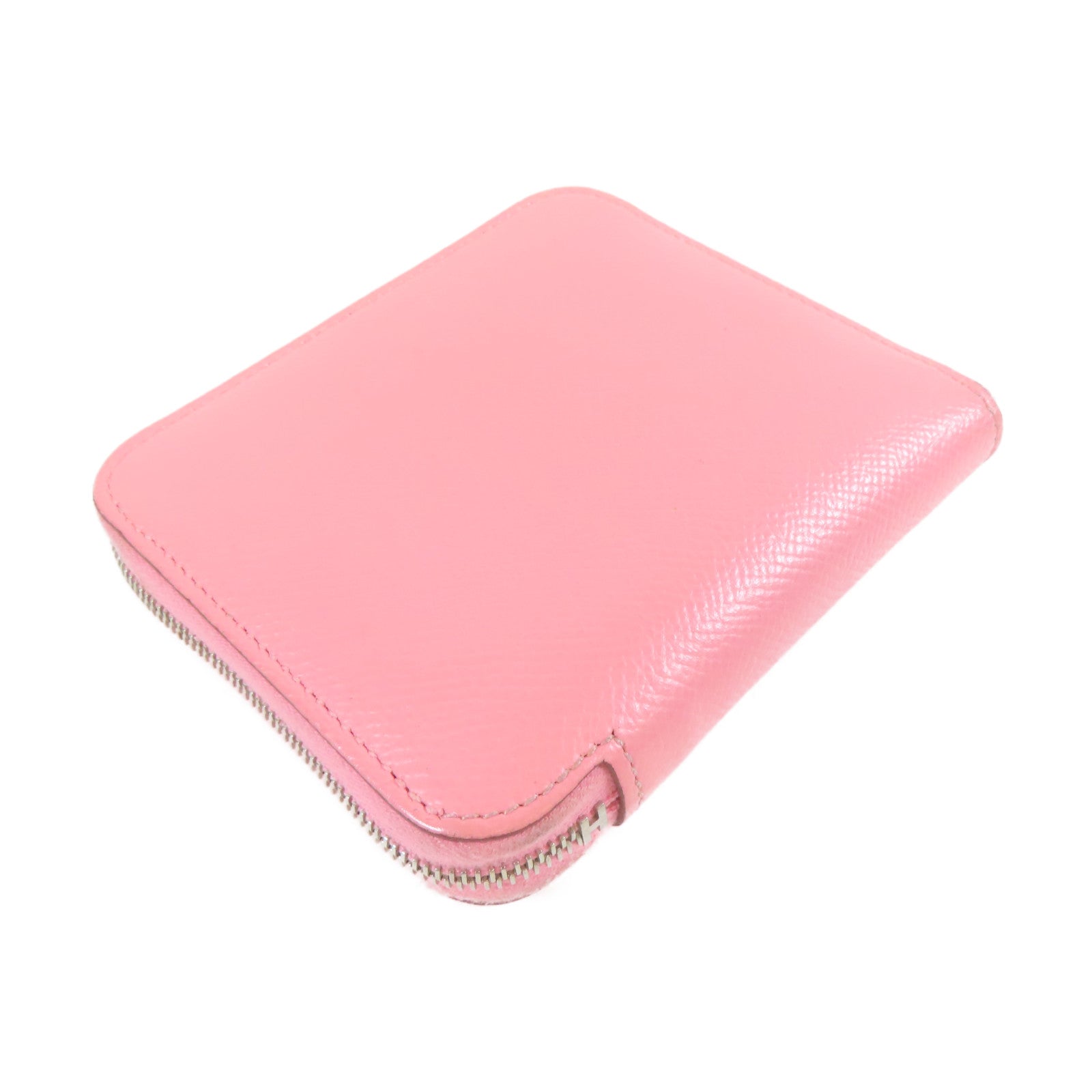 HERMES Veau Epsom皮革Wallet銀扣錢包新杜鵑桃色