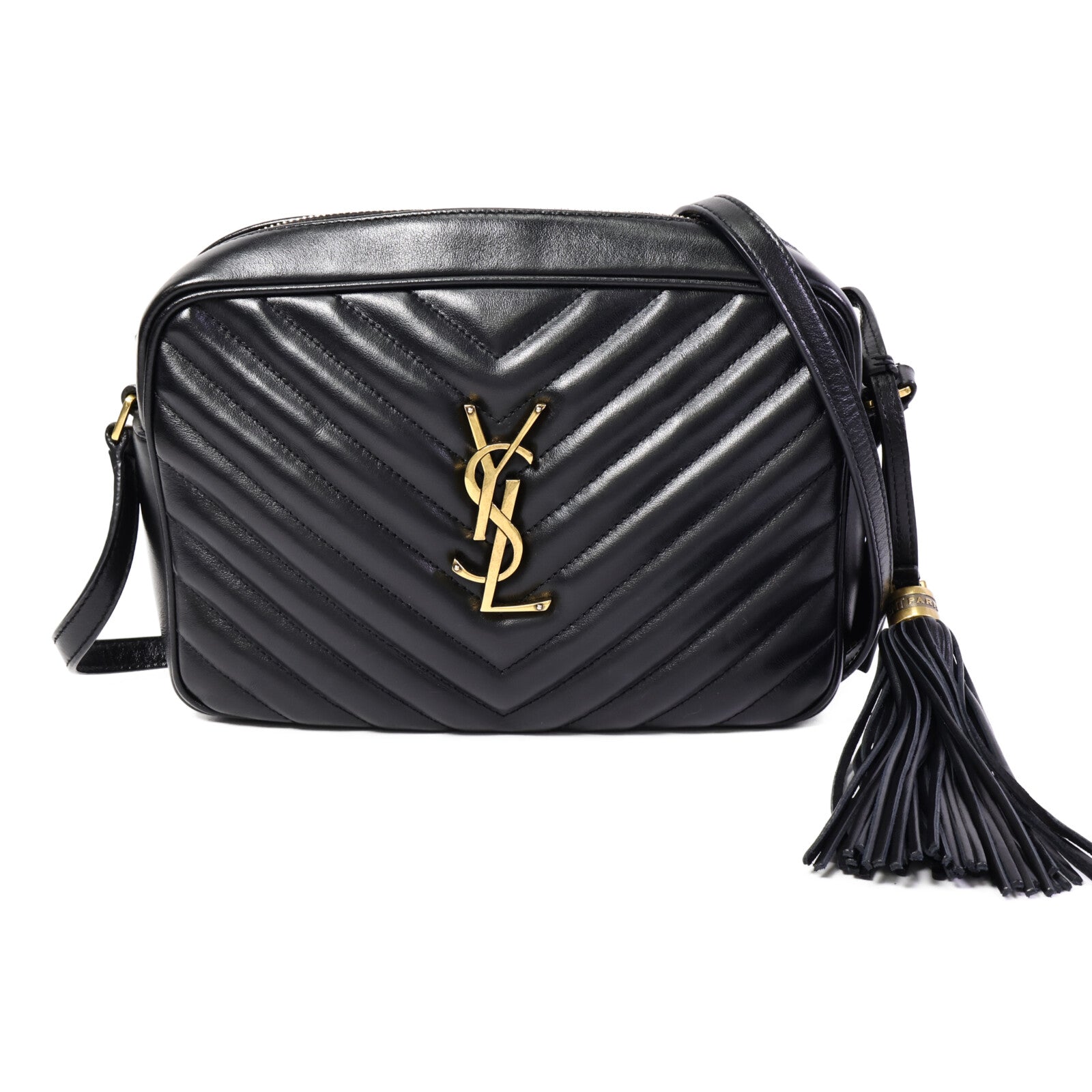 YVES SAINT LAURENT 牛皮皮革Lou Camera Bag肩背袋