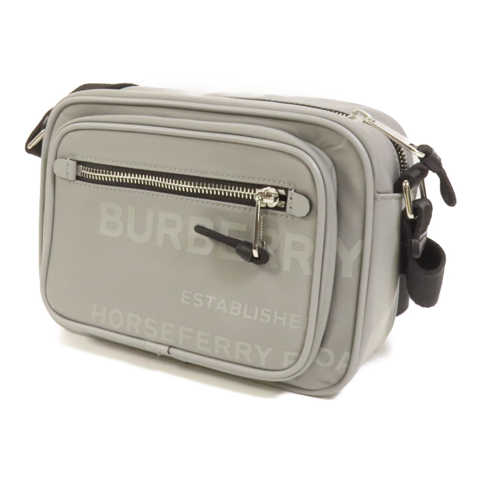 BURBERRY 尼龍Shoulder Bag銀扣肩背袋