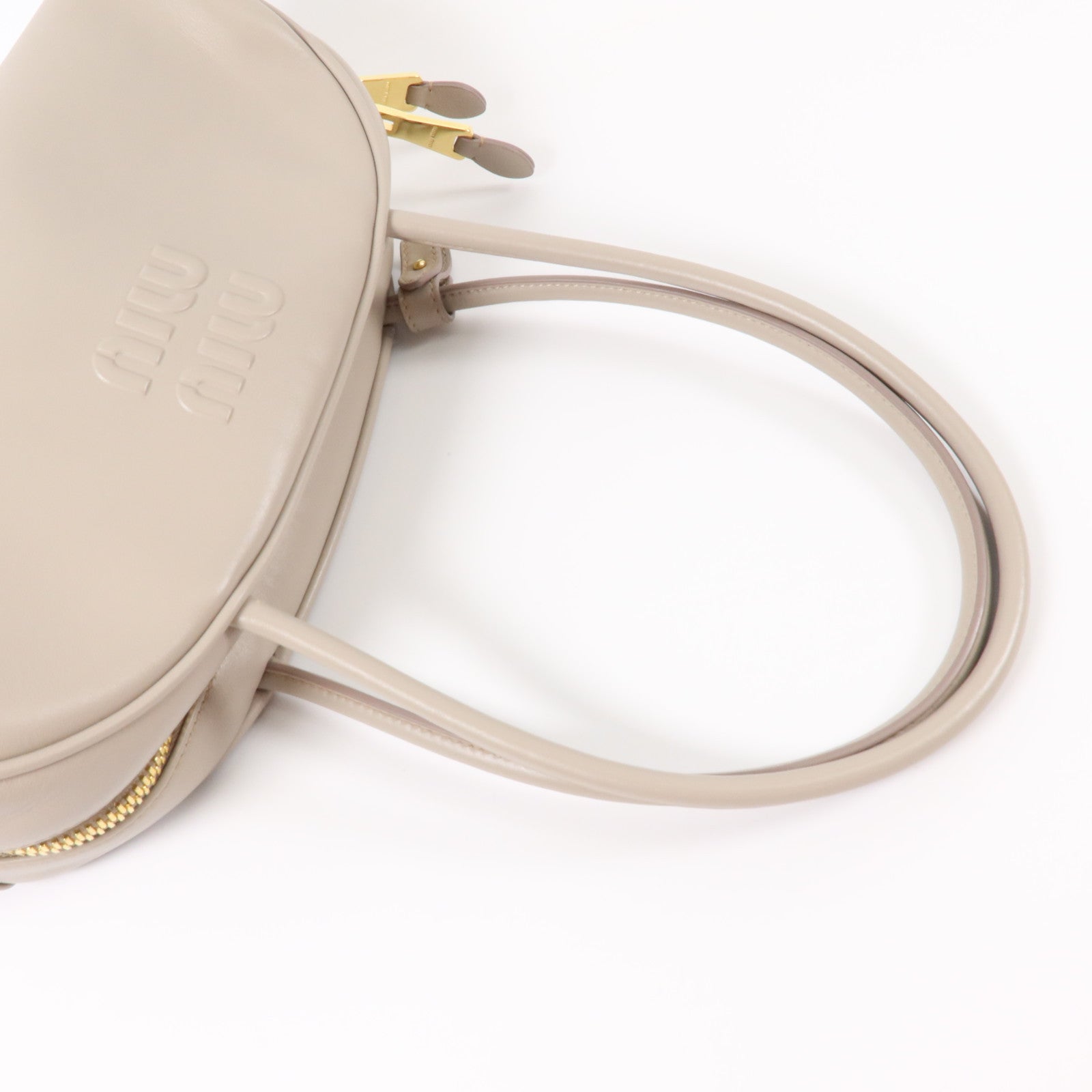 Miu Miu 牛皮皮革Beau金扣肩背袋