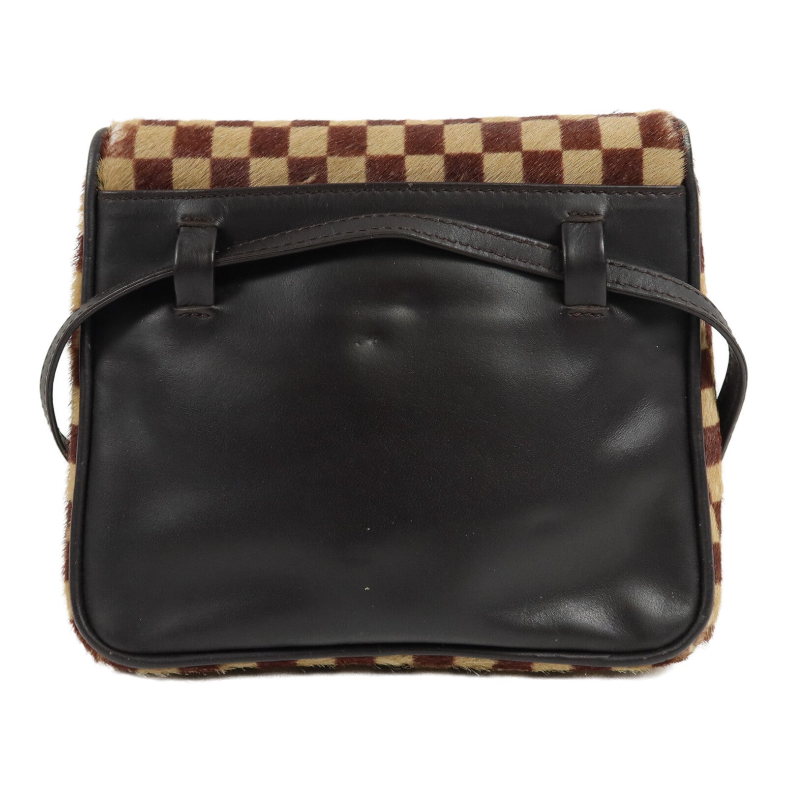 LOUIS VUITTON Pony Hair/牛皮皮革Damier Sauvage Gazelle肩背袋