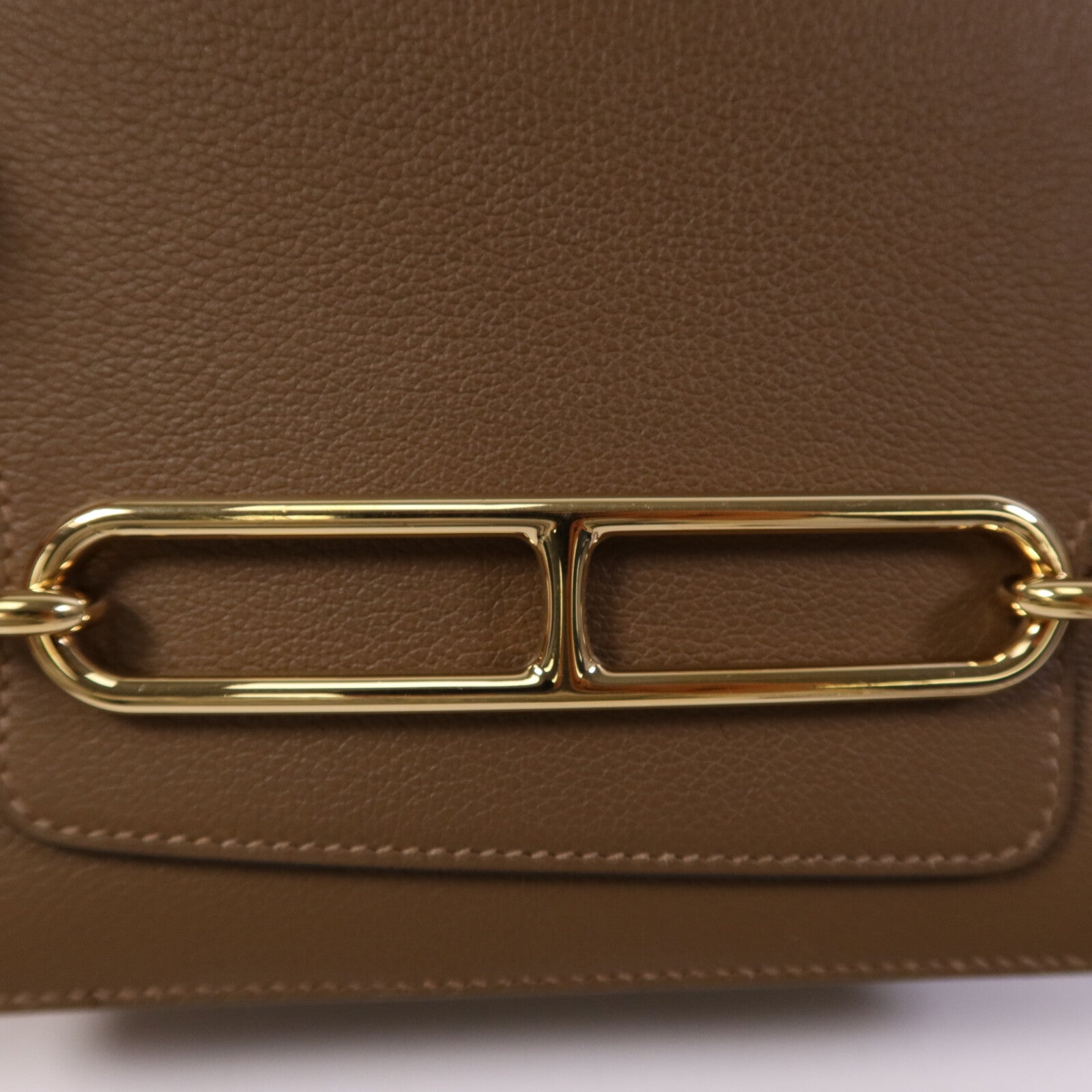 HERMES Evercolor皮革Mini Roulis金扣肩背袋