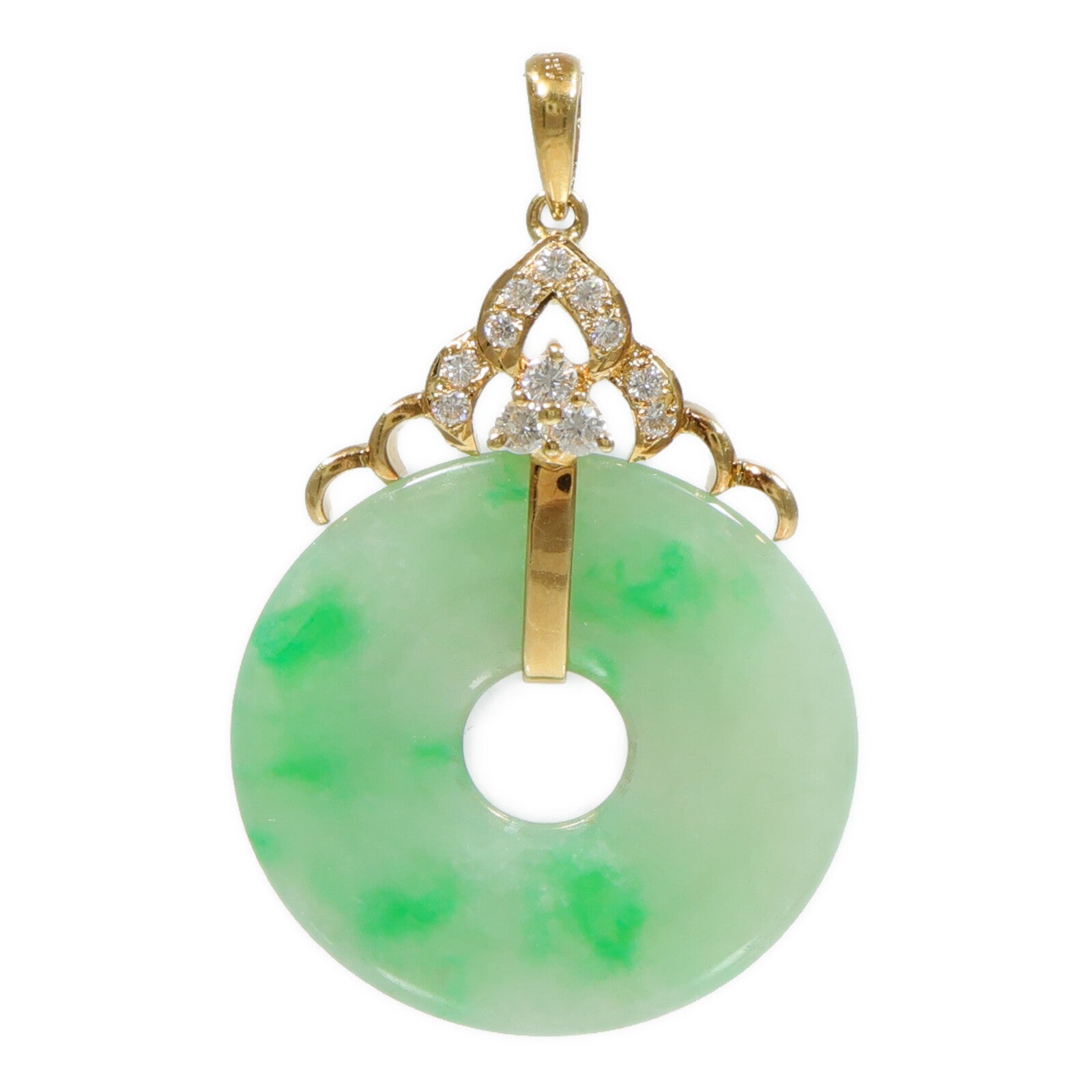 JEWELRY 18K黃金Jade Pendant Top翡翠吊墜