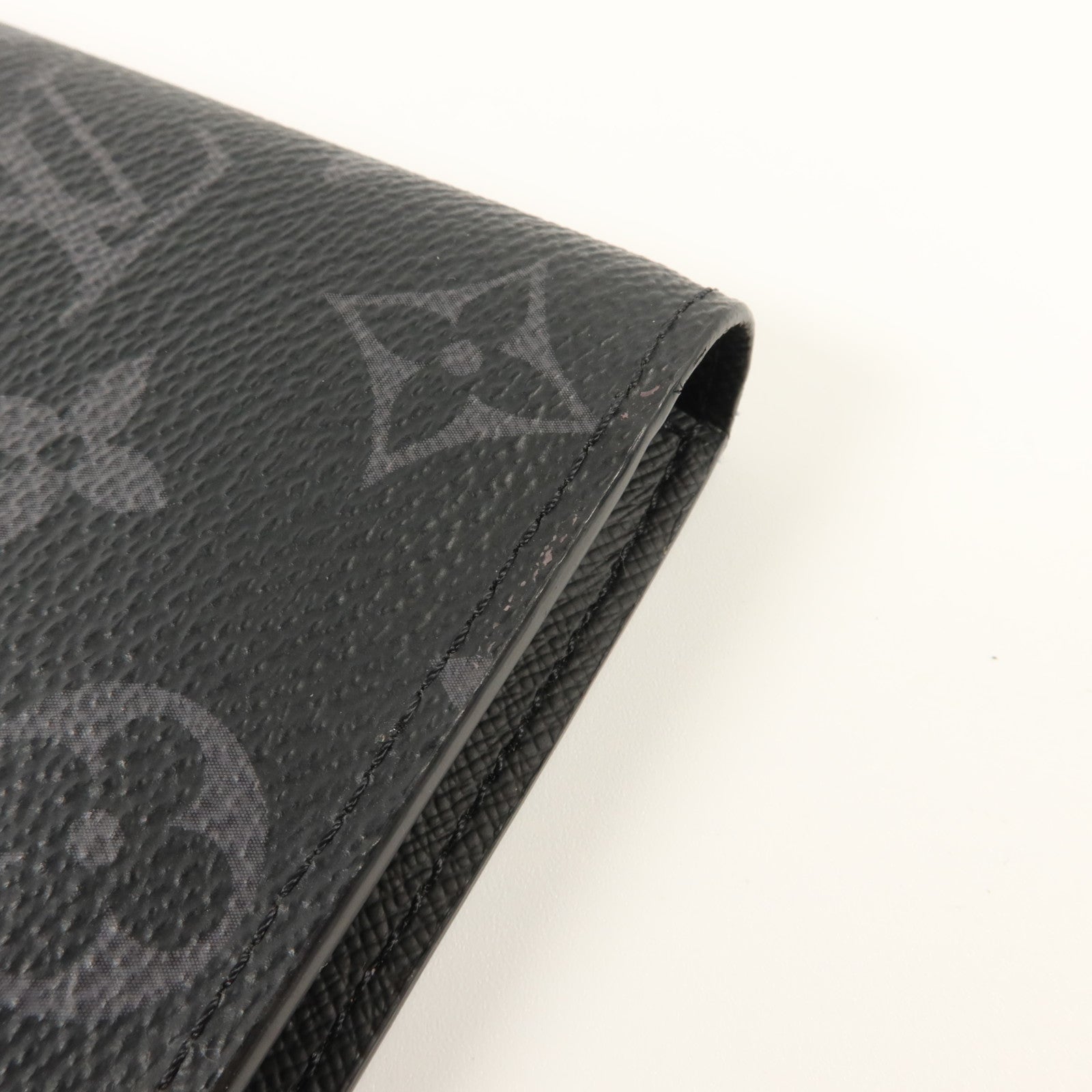 LOUIS VUITTON Monogram Eclipse Brazza銀扣長錢包