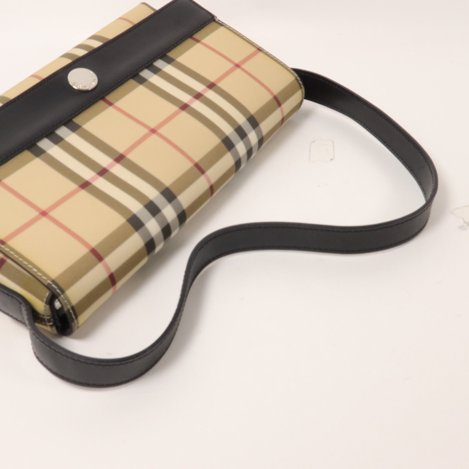 BURBERRY 塗層帆布Nova Check肩背袋