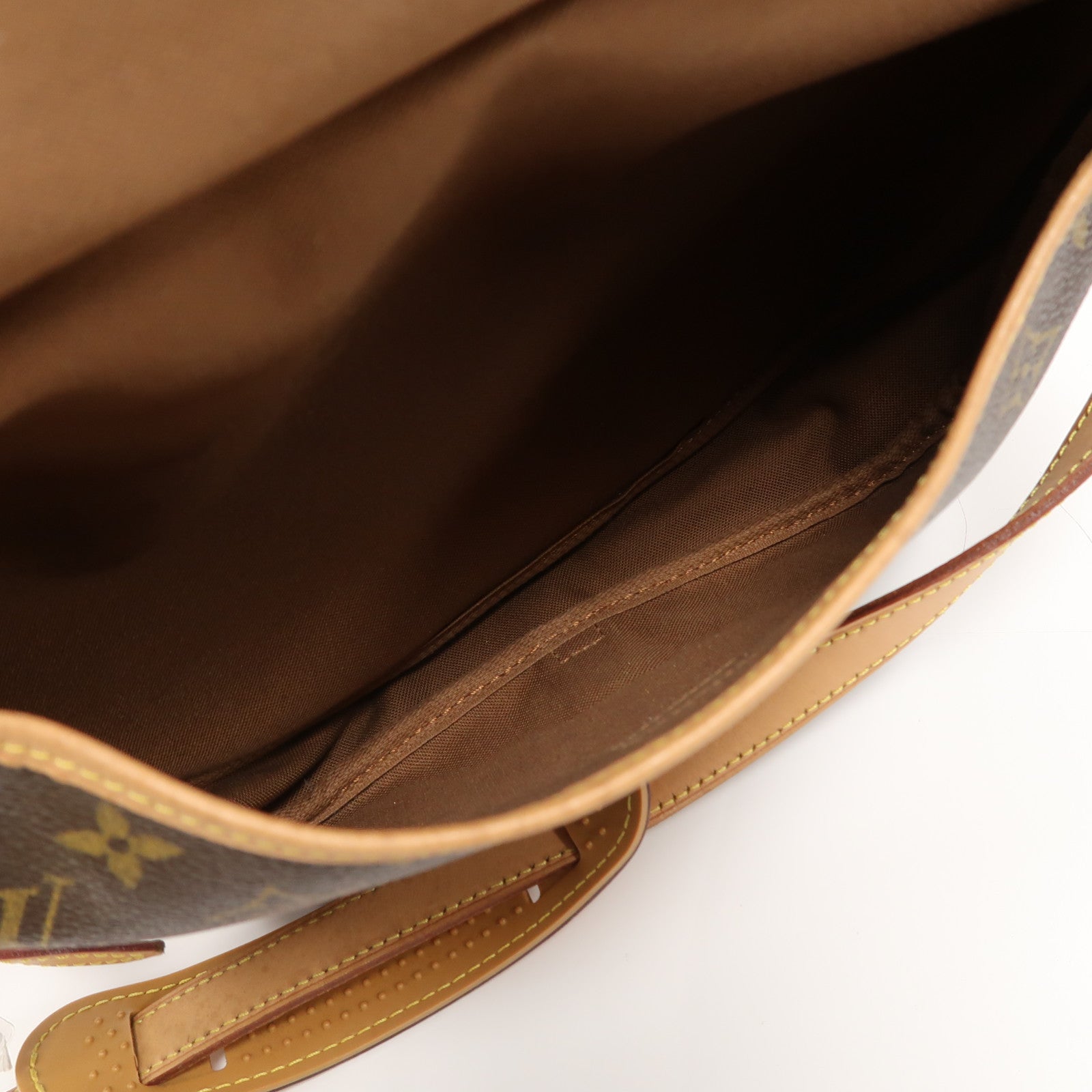 LOUIS VUITTON Monogram Saumur 30金扣肩背袋啡色