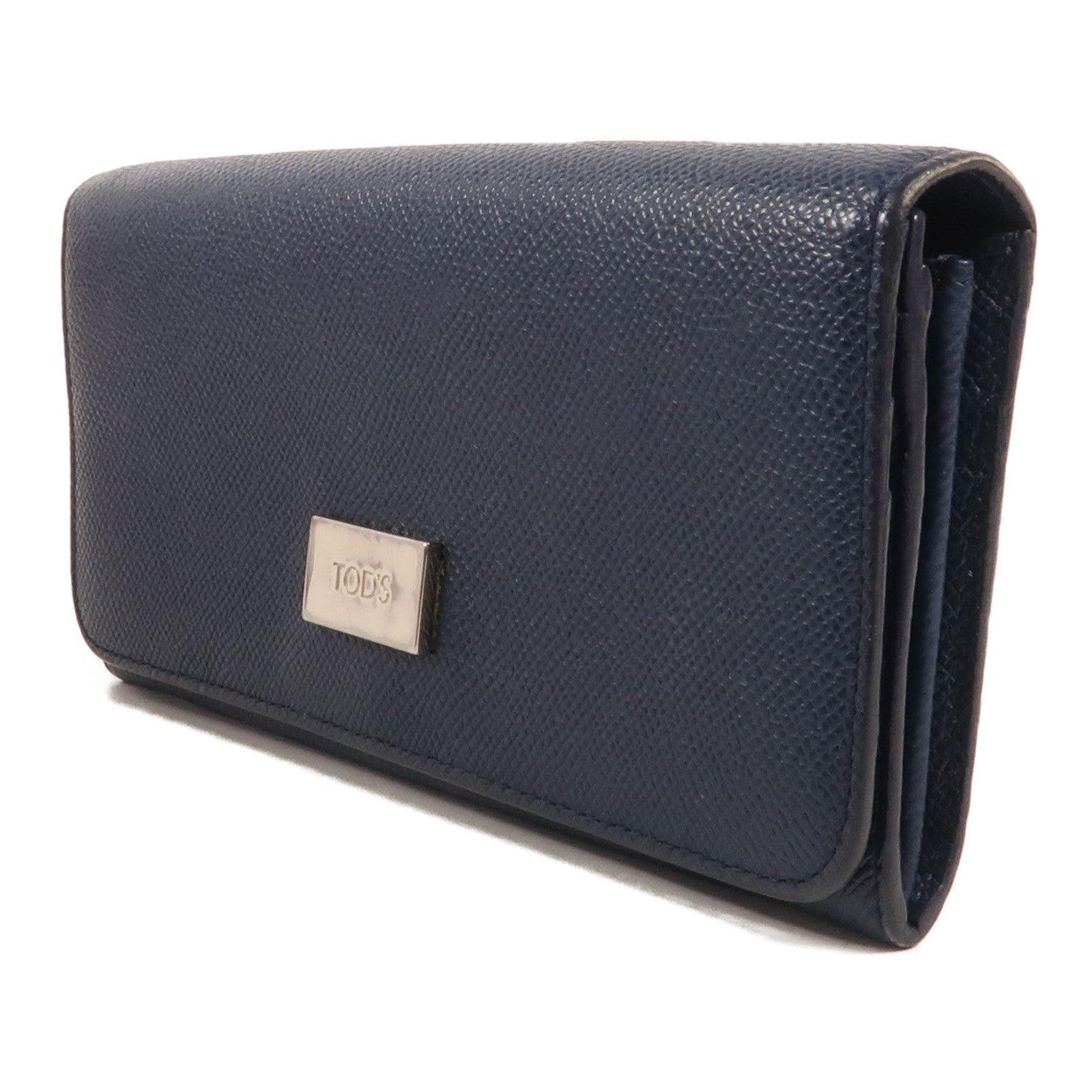 TOD'S 牛皮皮革Long Wallet銀扣長錢包