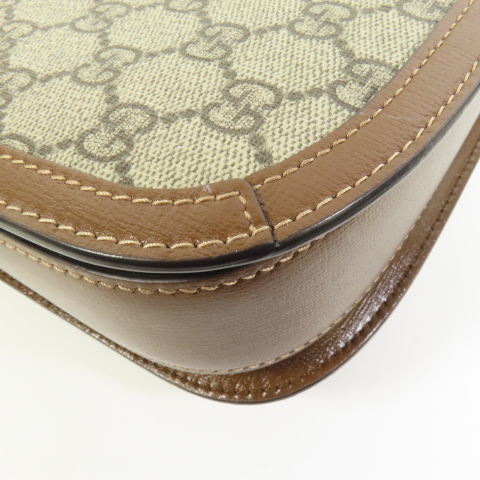 GUCCI 塗層帆布Horsebit 1955 MM金扣肩背袋