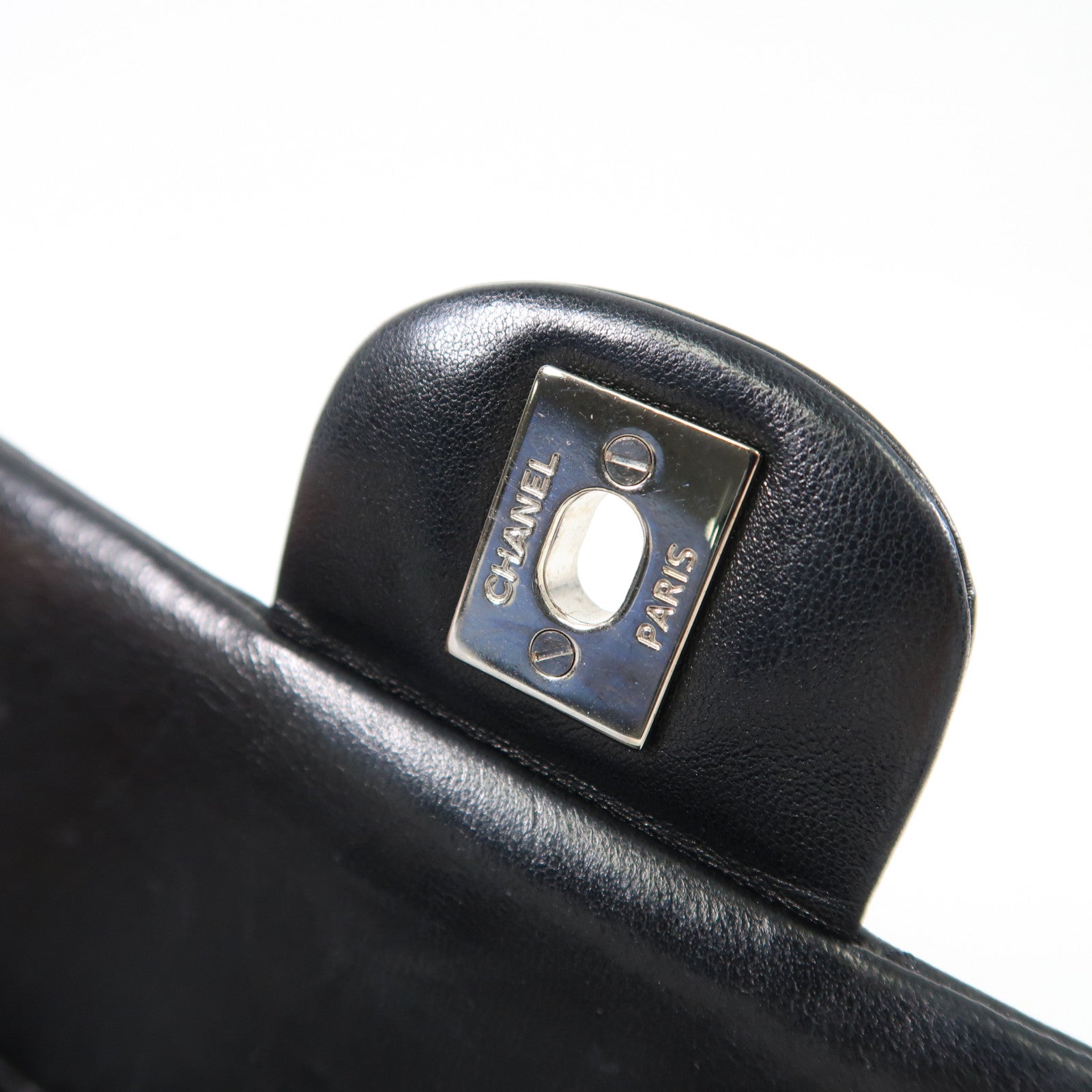 CHANEL 羊皮皮革Classic 25銀扣肩背袋