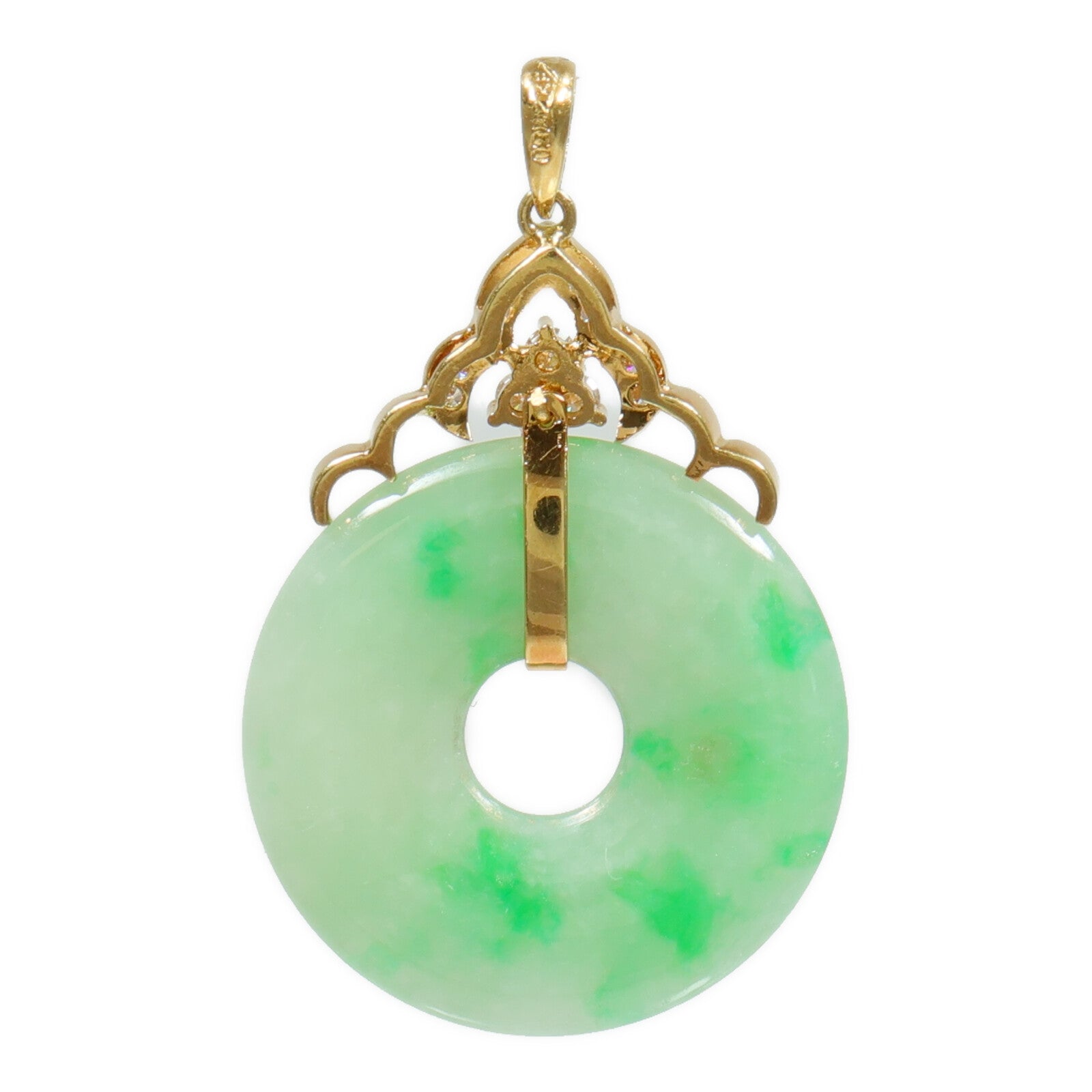 JEWELRY 18K黃金Jade Pendant Top翡翠吊墜