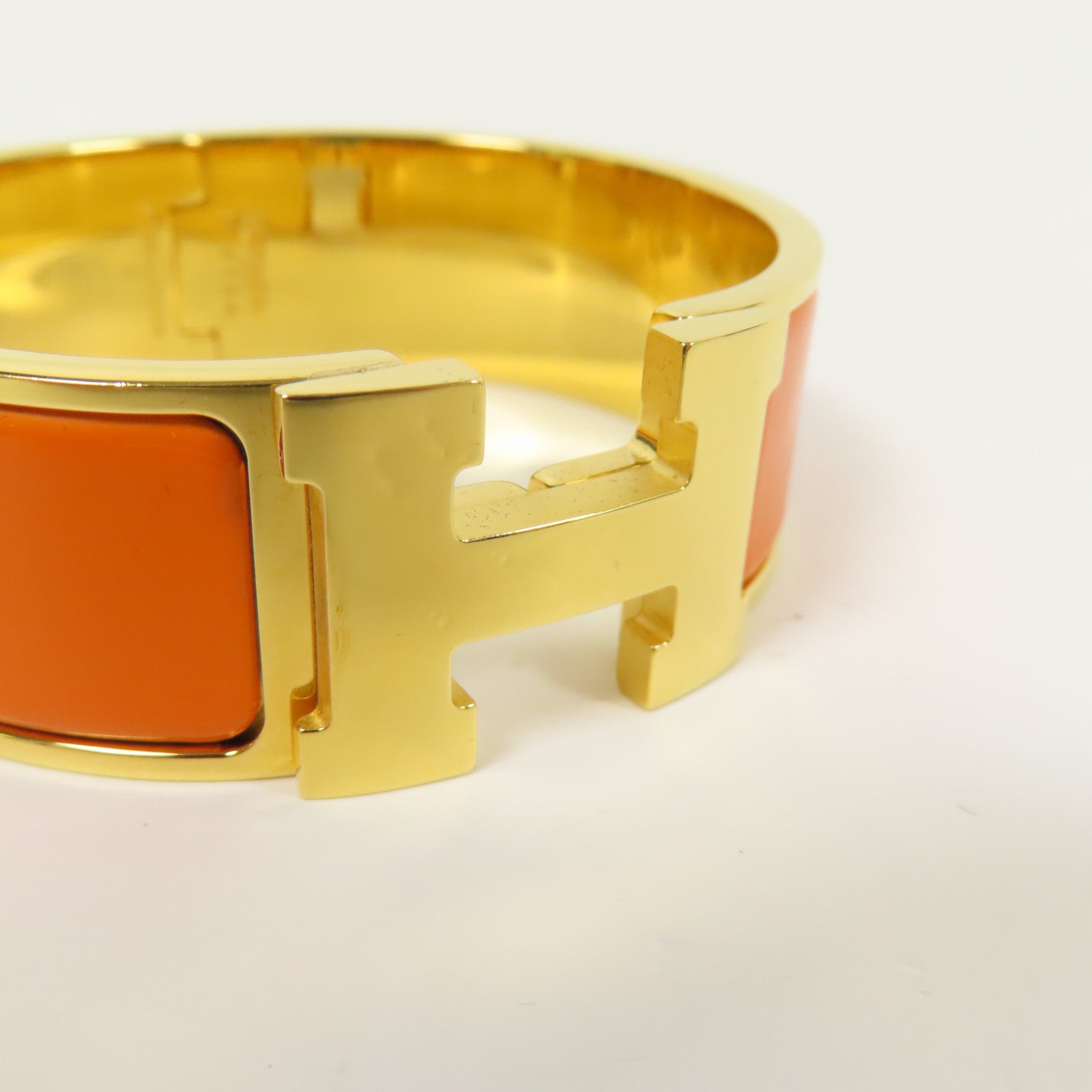 HERMES 金屬Clic Clac H手鐲Orange