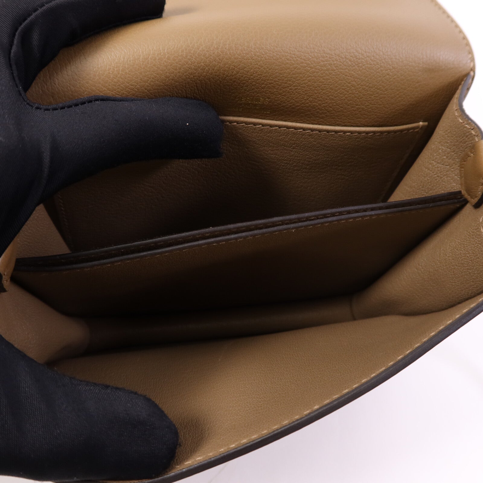 HERMES Evercolor皮革Mini Roulis金扣肩背袋