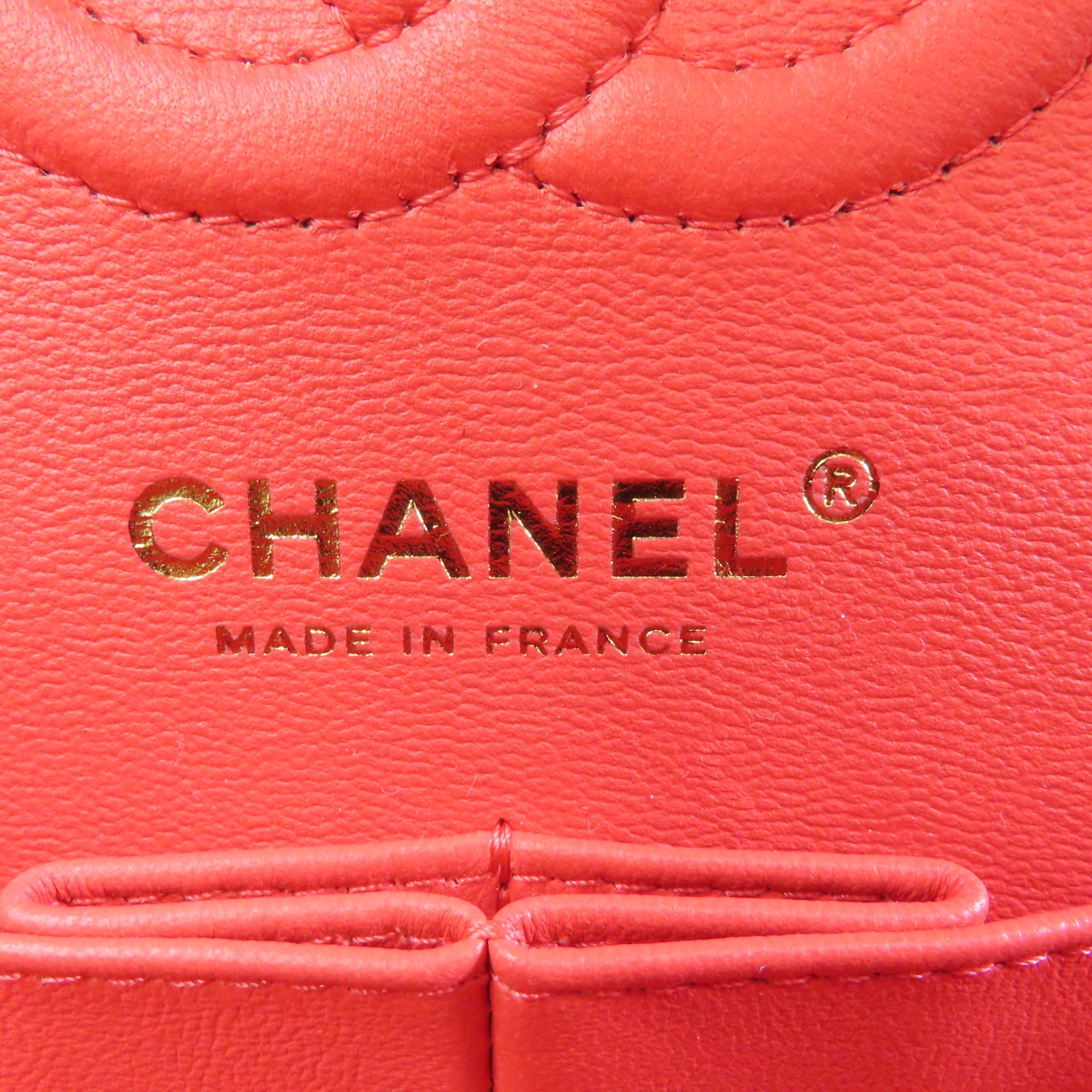 CHANEL 【激減優惠】菱格Caviar皮革Chain Shoulder金扣鏈帶肩背袋紅色