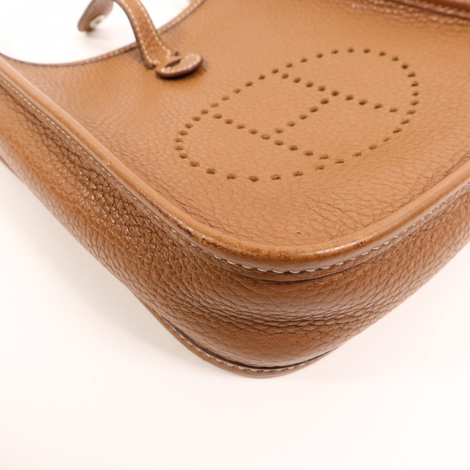 HERMES Clemence皮革Evelyne TPM肩背袋Gold
