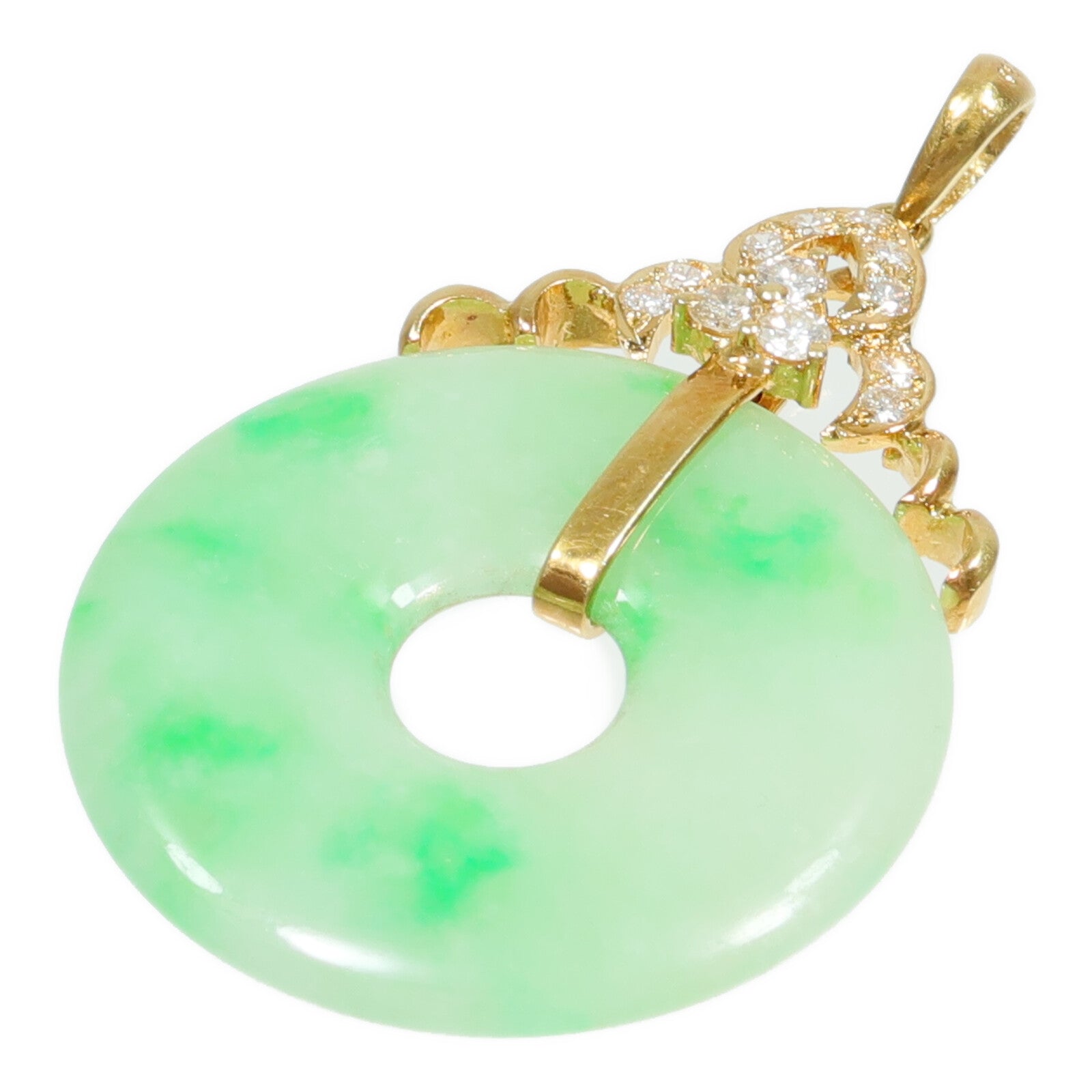 JEWELRY 18K黃金Jade Pendant Top翡翠吊墜