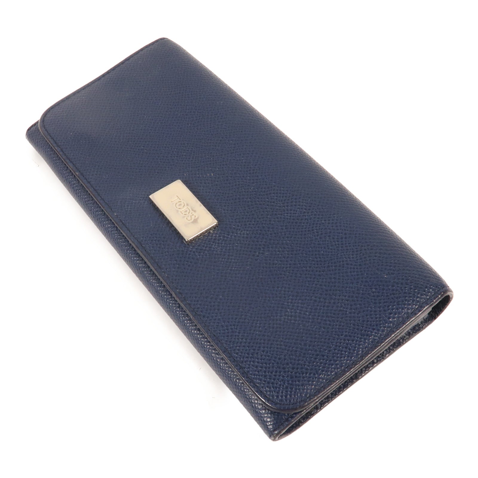 TOD'S 牛皮皮革Long Wallet銀扣長錢包