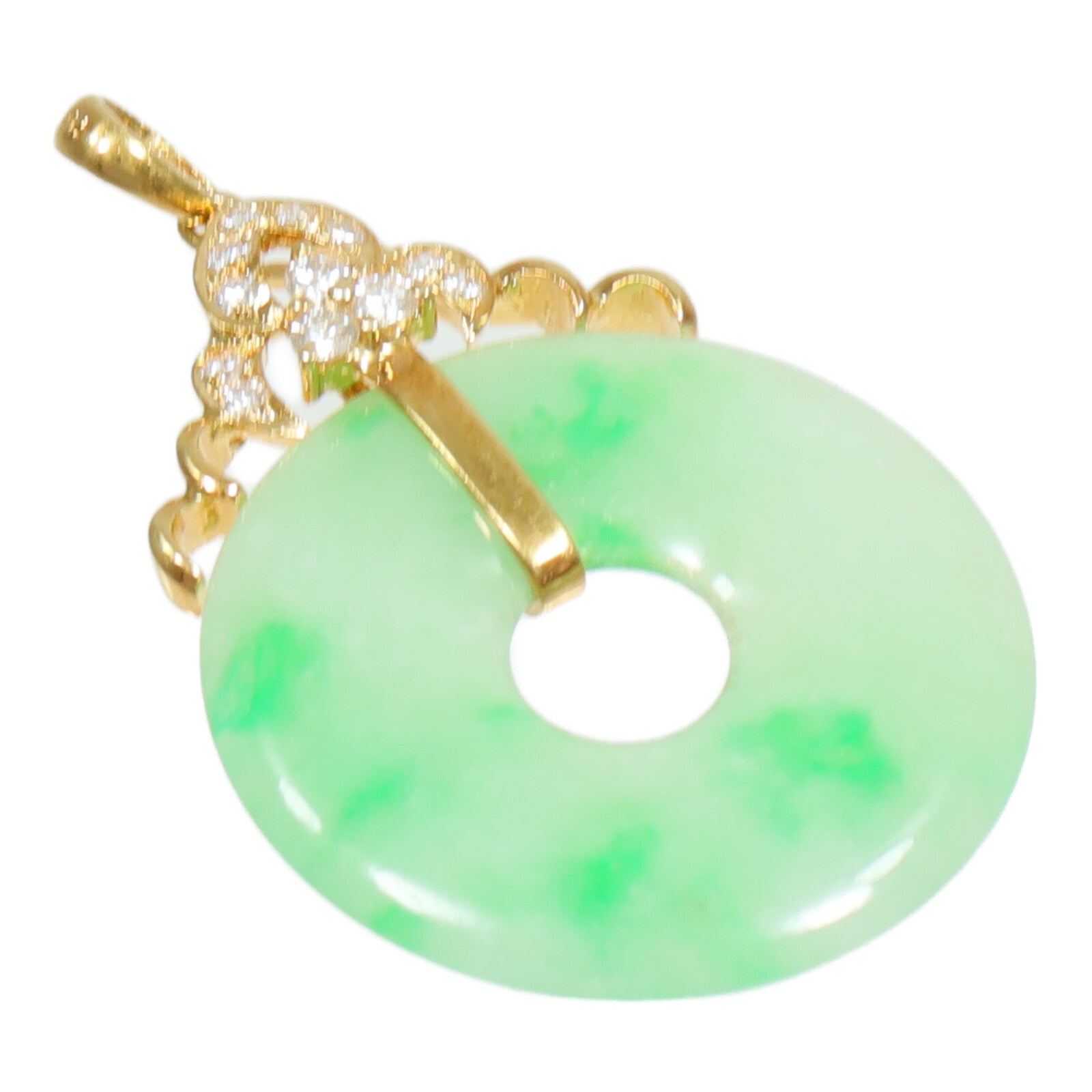 JEWELRY 18K黃金Jade Pendant Top翡翠吊墜