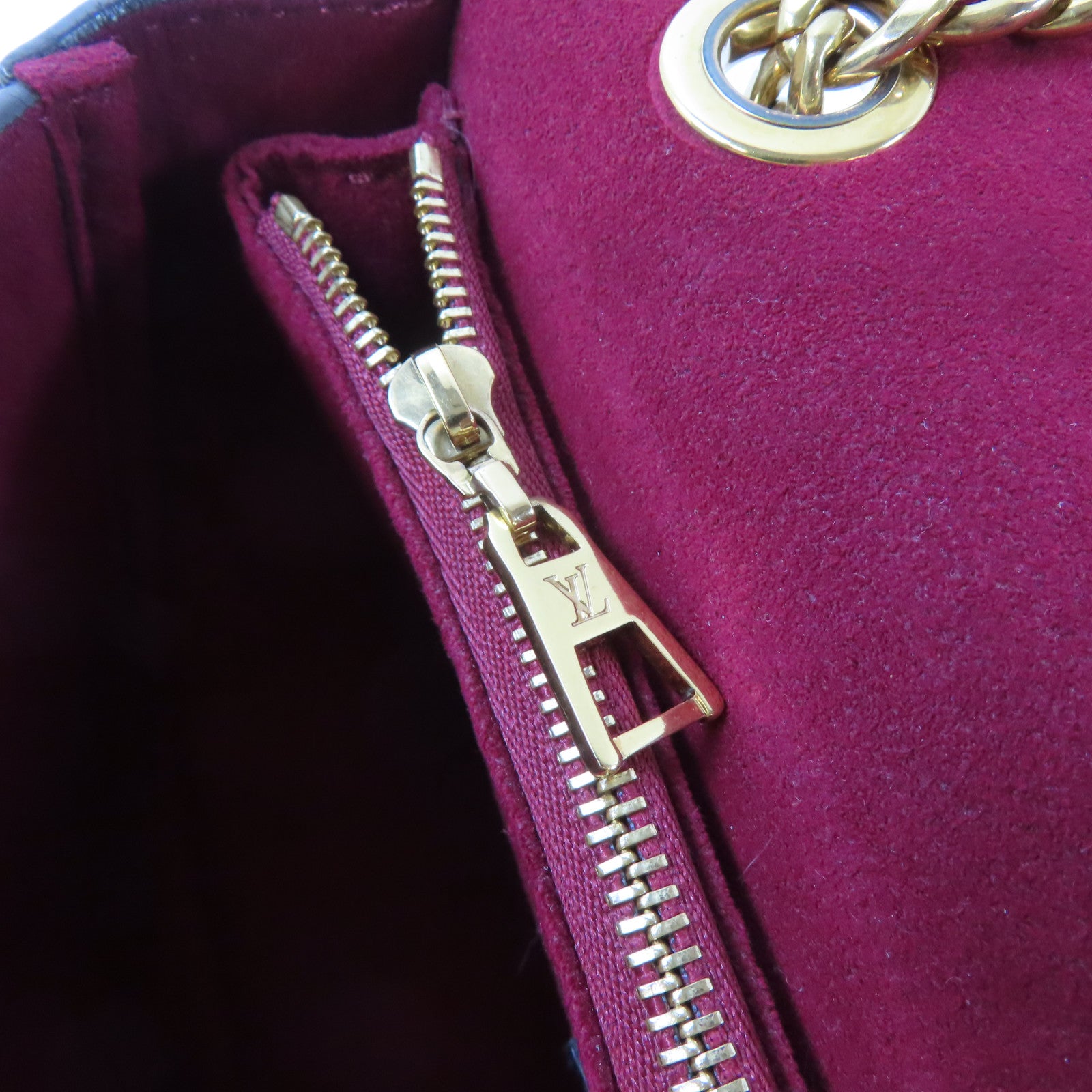 LOUIS VUITTON Monogram Passy Bag金扣鏈帶肩背袋啡色