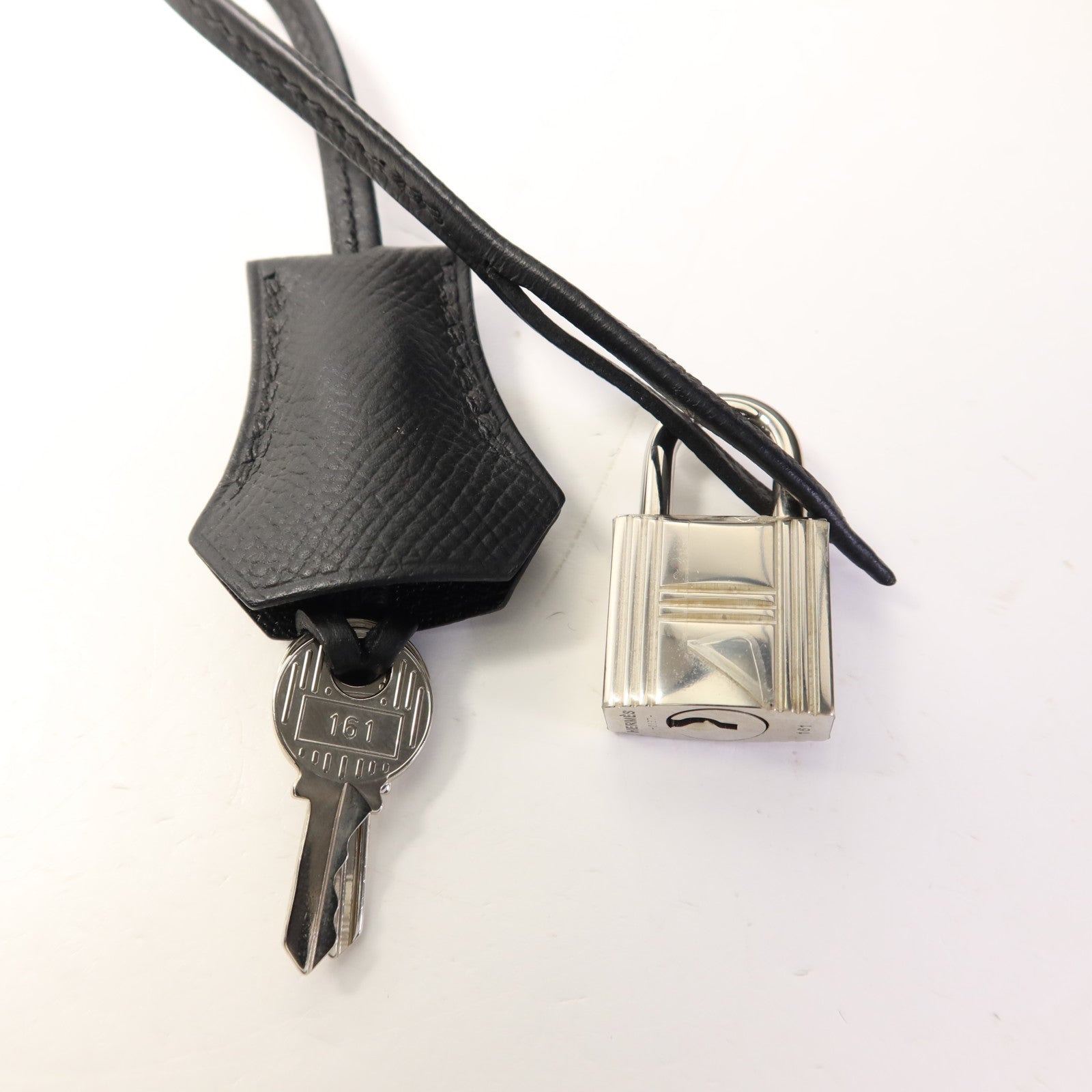 HERMES Epsom皮革Birkin 30銀扣手挽袋Noir