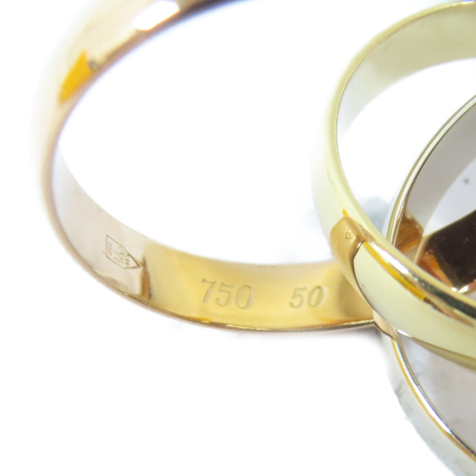 CARTIER 18K黃金/白金/玫瑰金Trinity Ring戒指Cartier#50/US#5.5