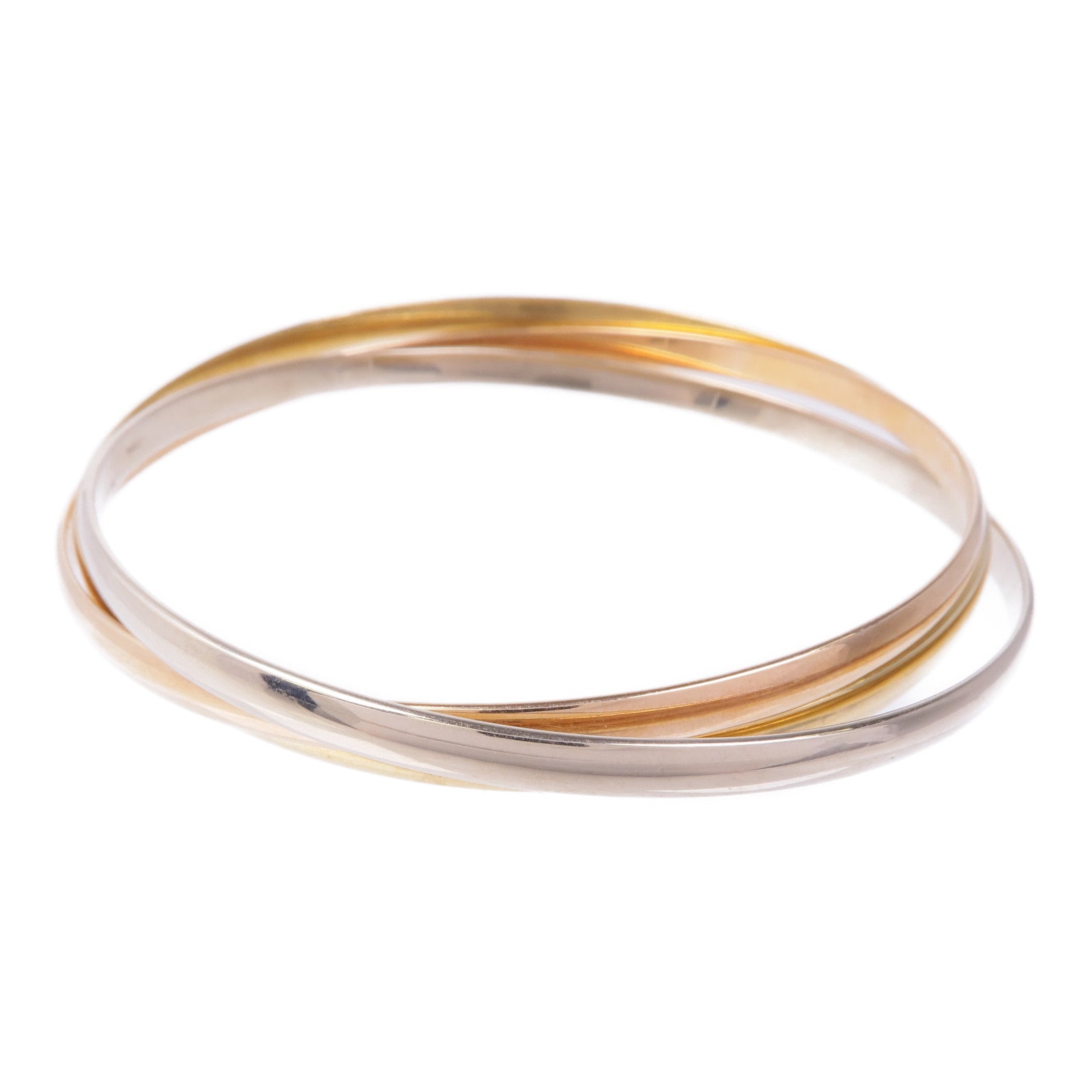 CARTIER【激減優惠】 18K黃金/白金/玫瑰金Trinity Bangle手鐲Cartier#62