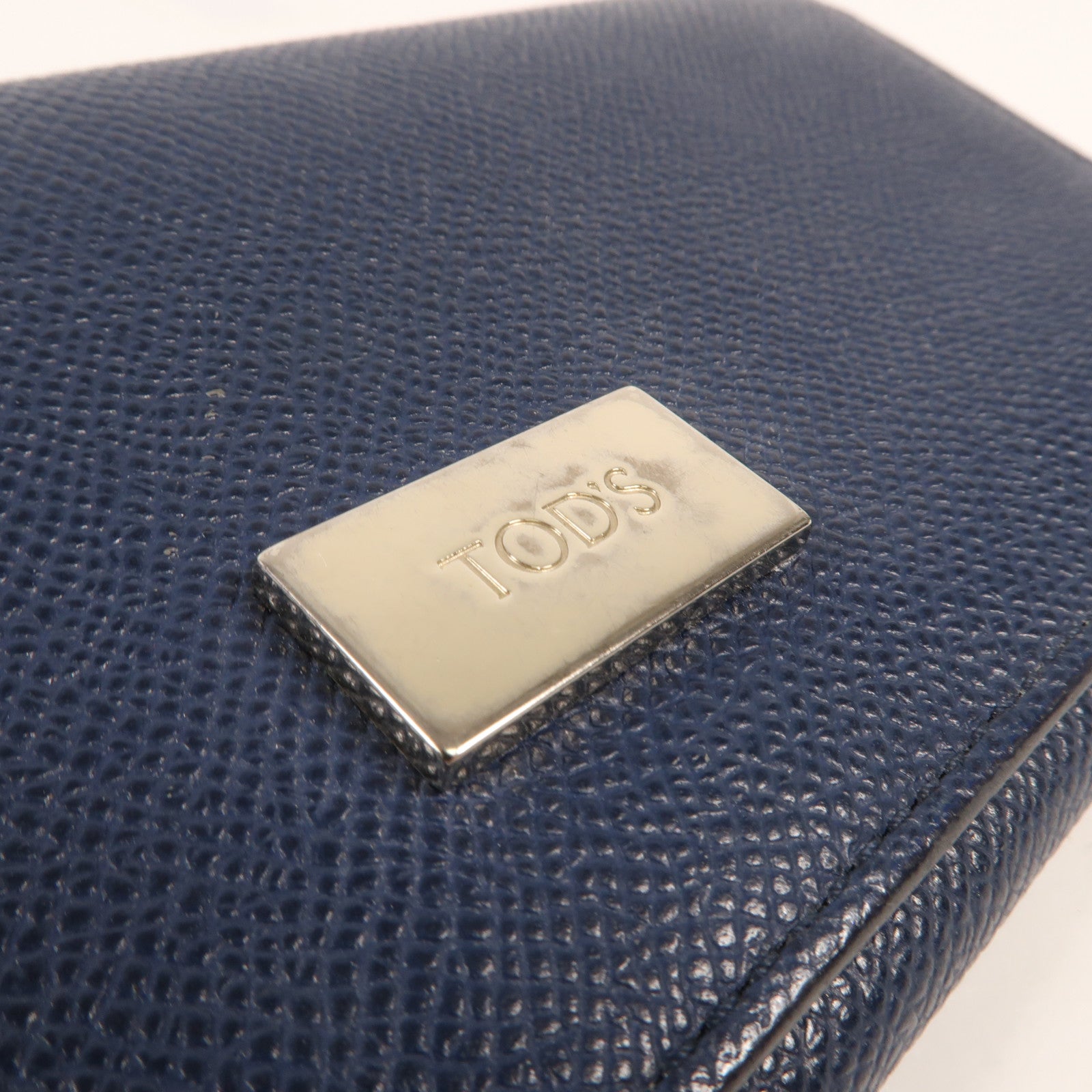 TOD'S 牛皮皮革Long Wallet銀扣長錢包