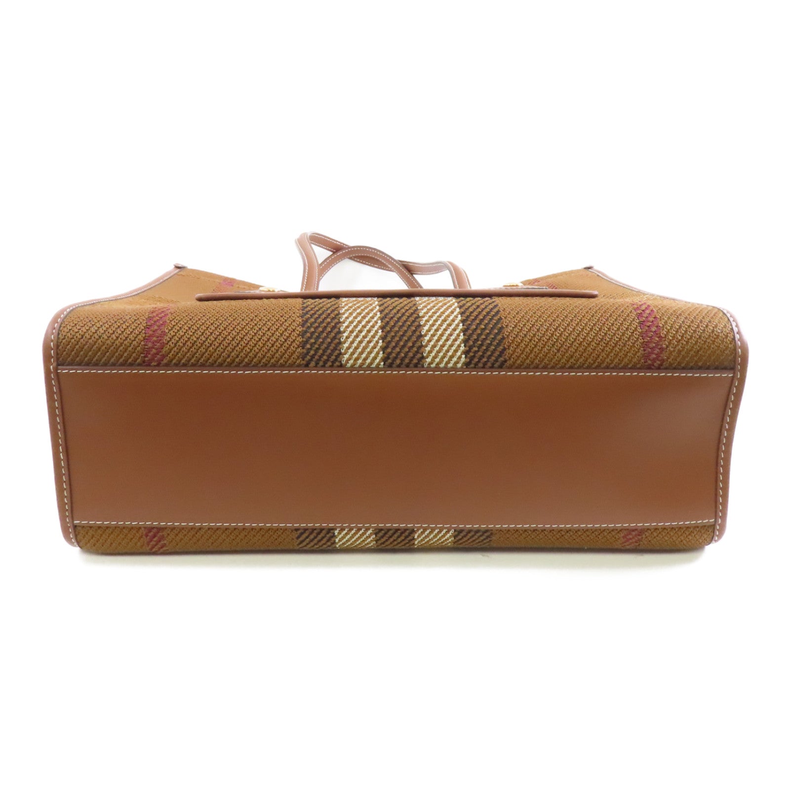 BURBERRY 纖維Medium Freya Tote Bag金扣手挽袋啡色