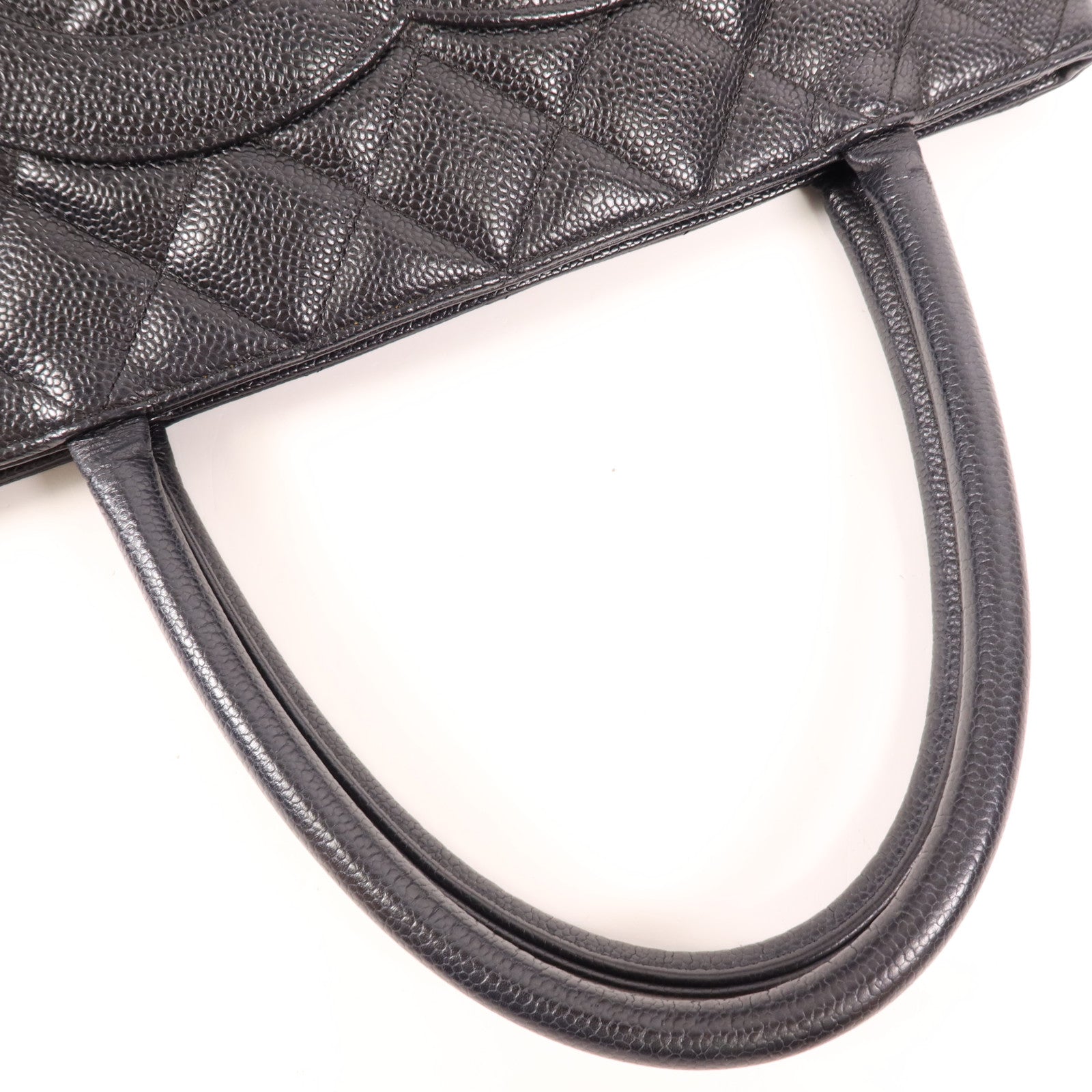 CHANEL 牛皮皮革Shoulder Bag銀扣手挽袋