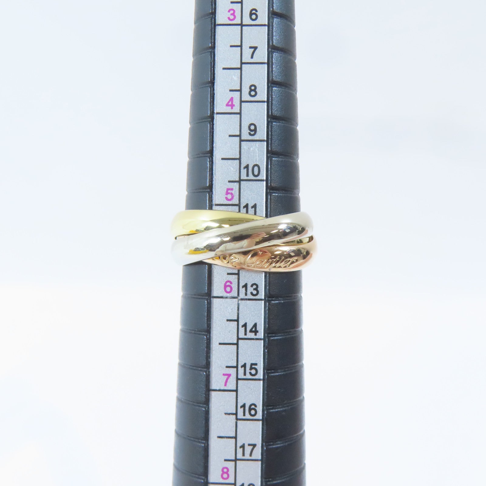 CARTIER 18K黃金/白金/玫瑰金Trinity Ring戒指Cartier#50/US#5.5
