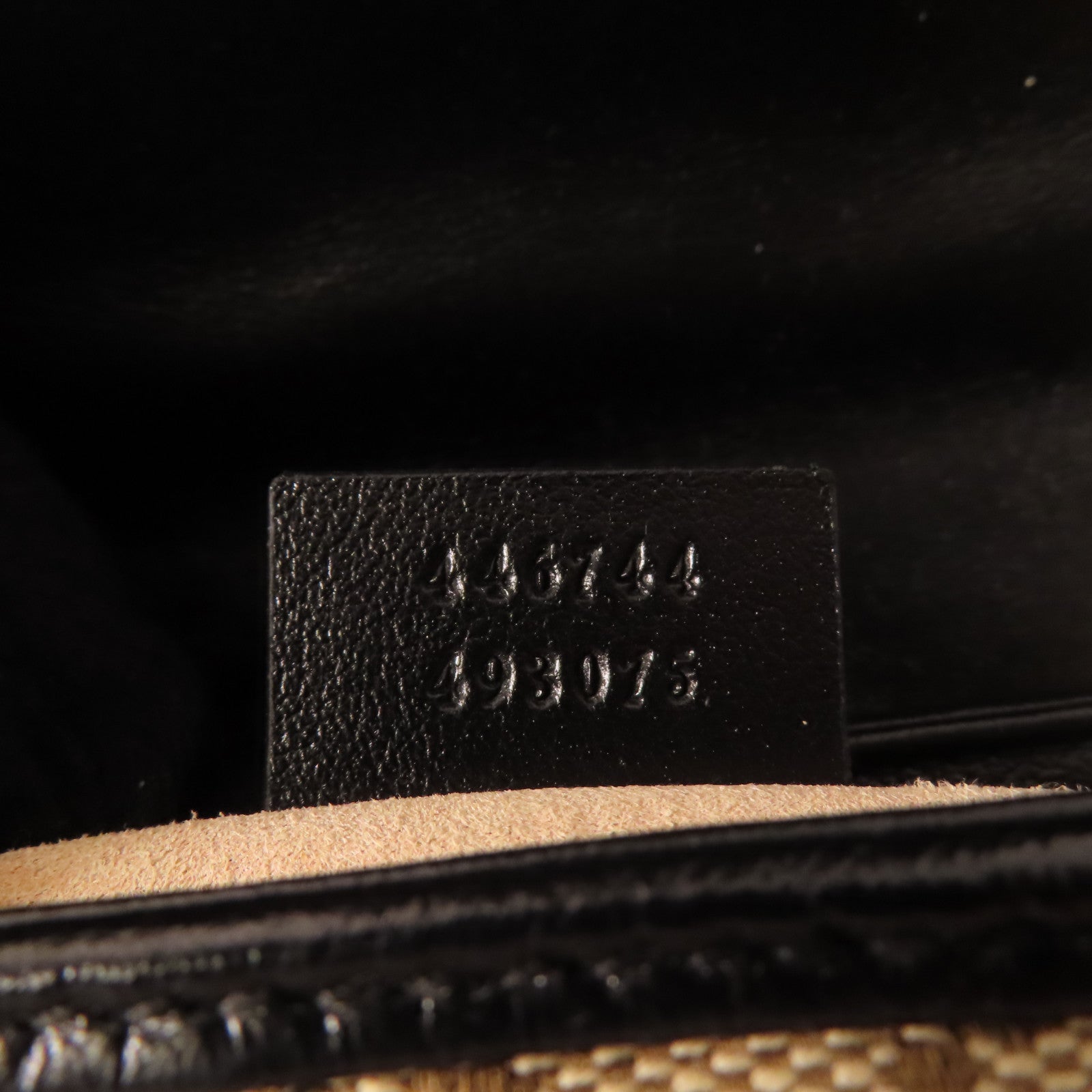 GUCCI GHW GG Marmont Chain Shoulder Bag 446744 Canvas Brown Black