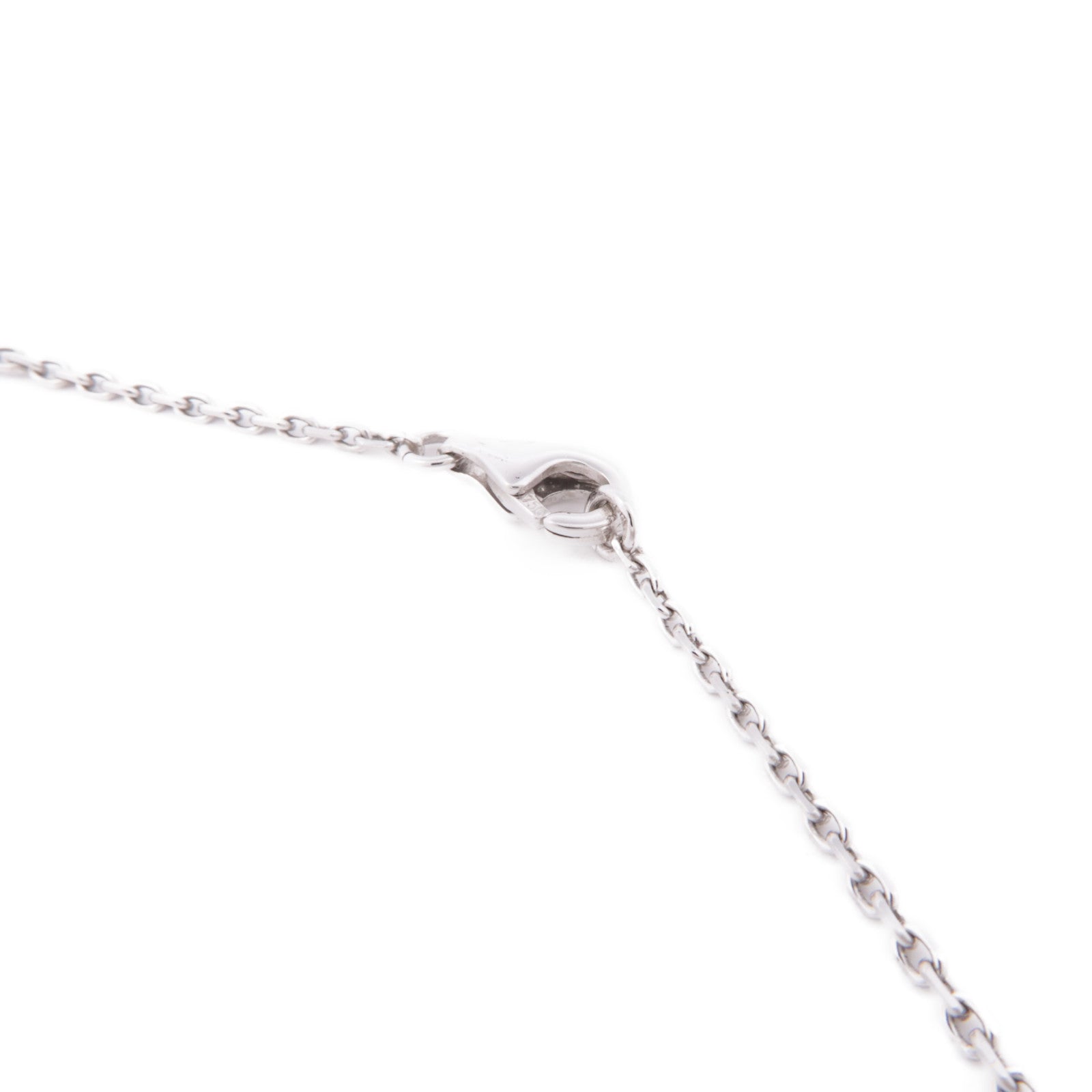 CHANEL 18K白金Camellia White Agate Diamond Necklace鑽石/陶瓷項鍊