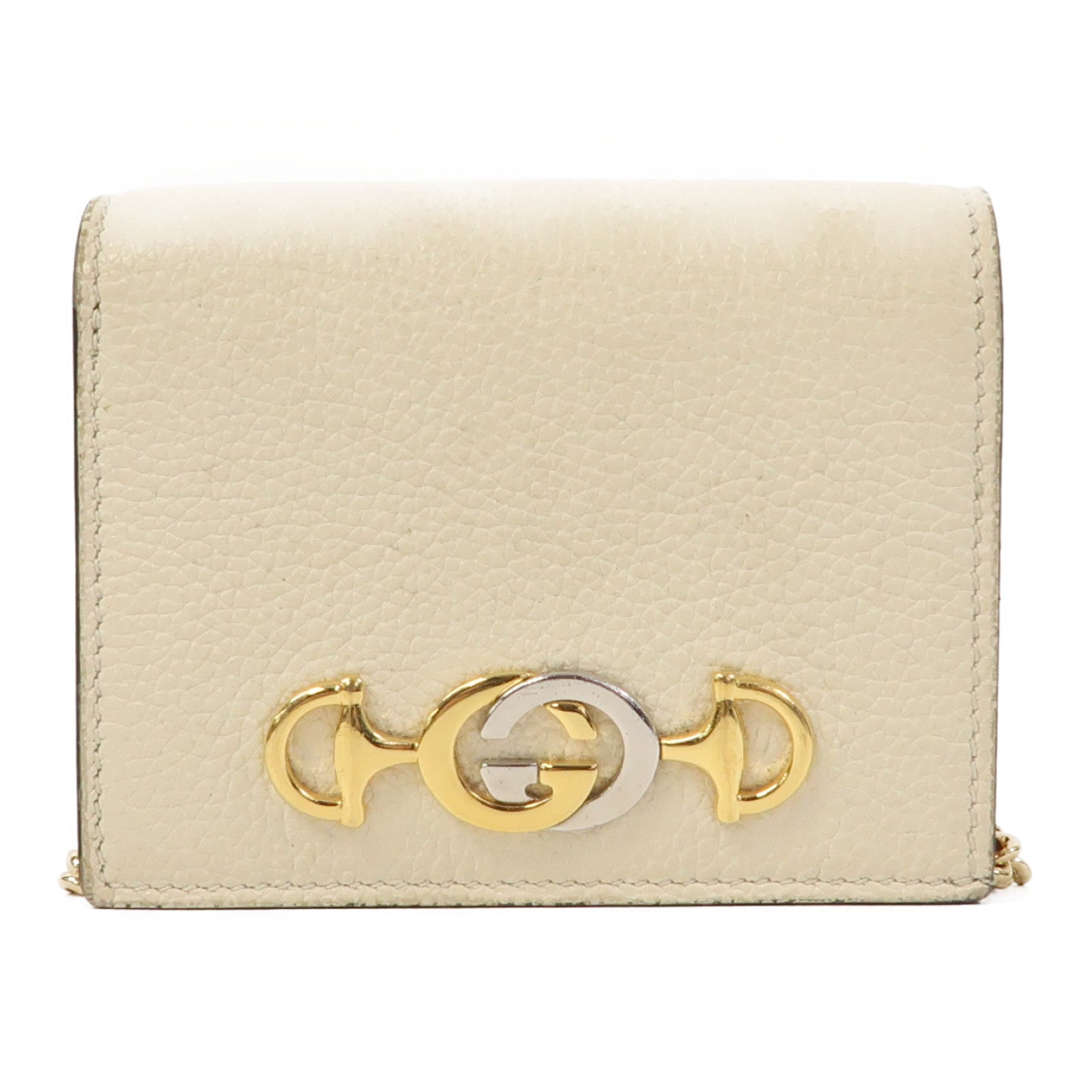 GUCCI 【激減優惠】牛皮皮革Zumi Chain Wallet錢包白色