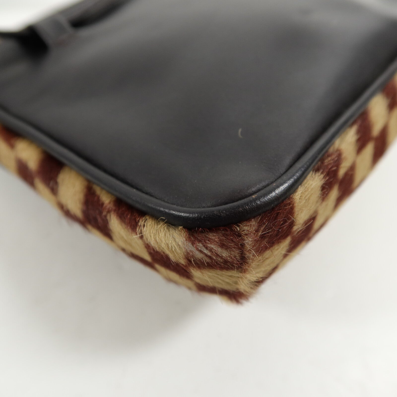 LOUIS VUITTON Pony Hair/牛皮皮革Damier Sauvage Gazelle肩背袋