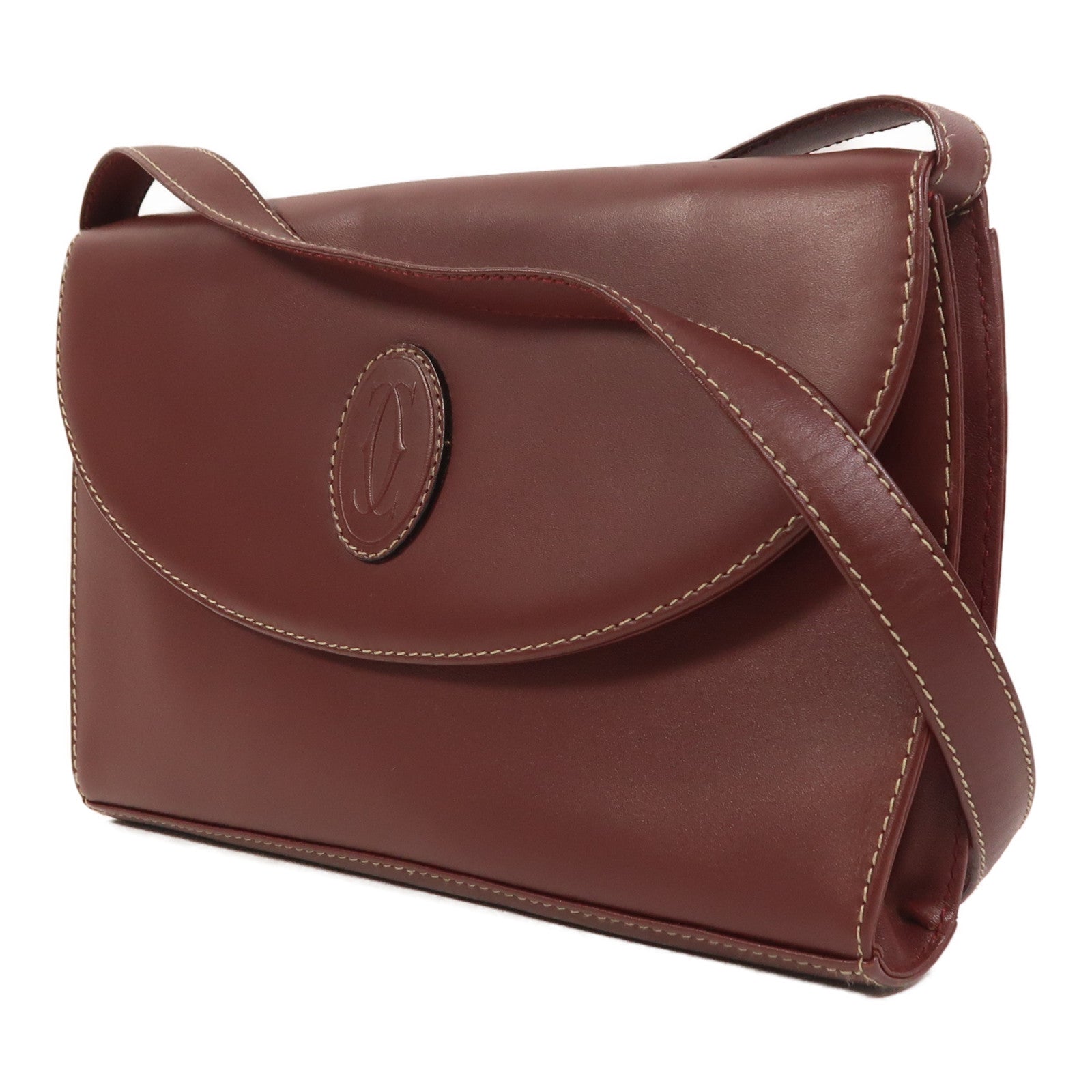 CARTIER 牛皮皮革Shoulder Bag金扣肩背袋
