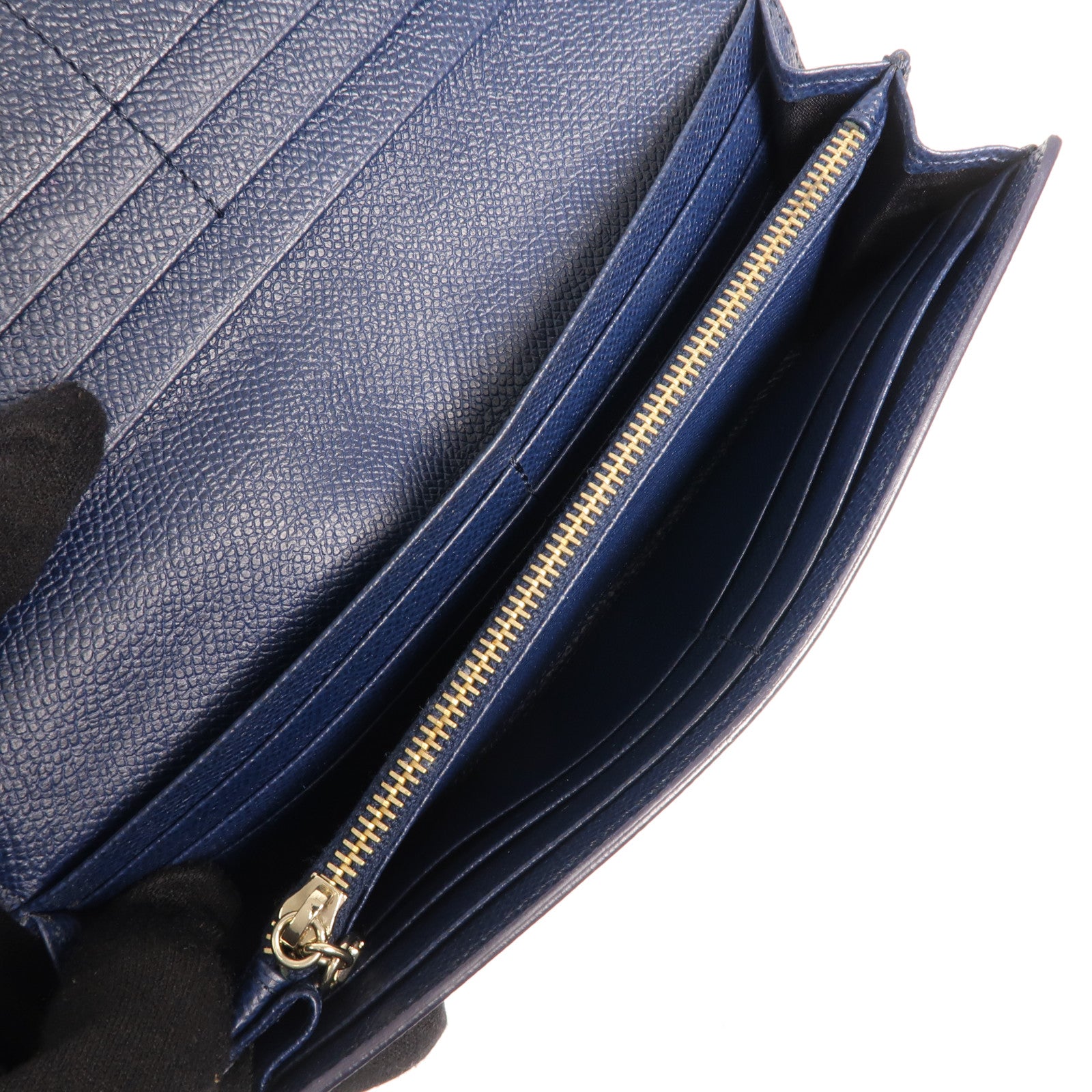 TOD'S 牛皮皮革Long Wallet銀扣長錢包