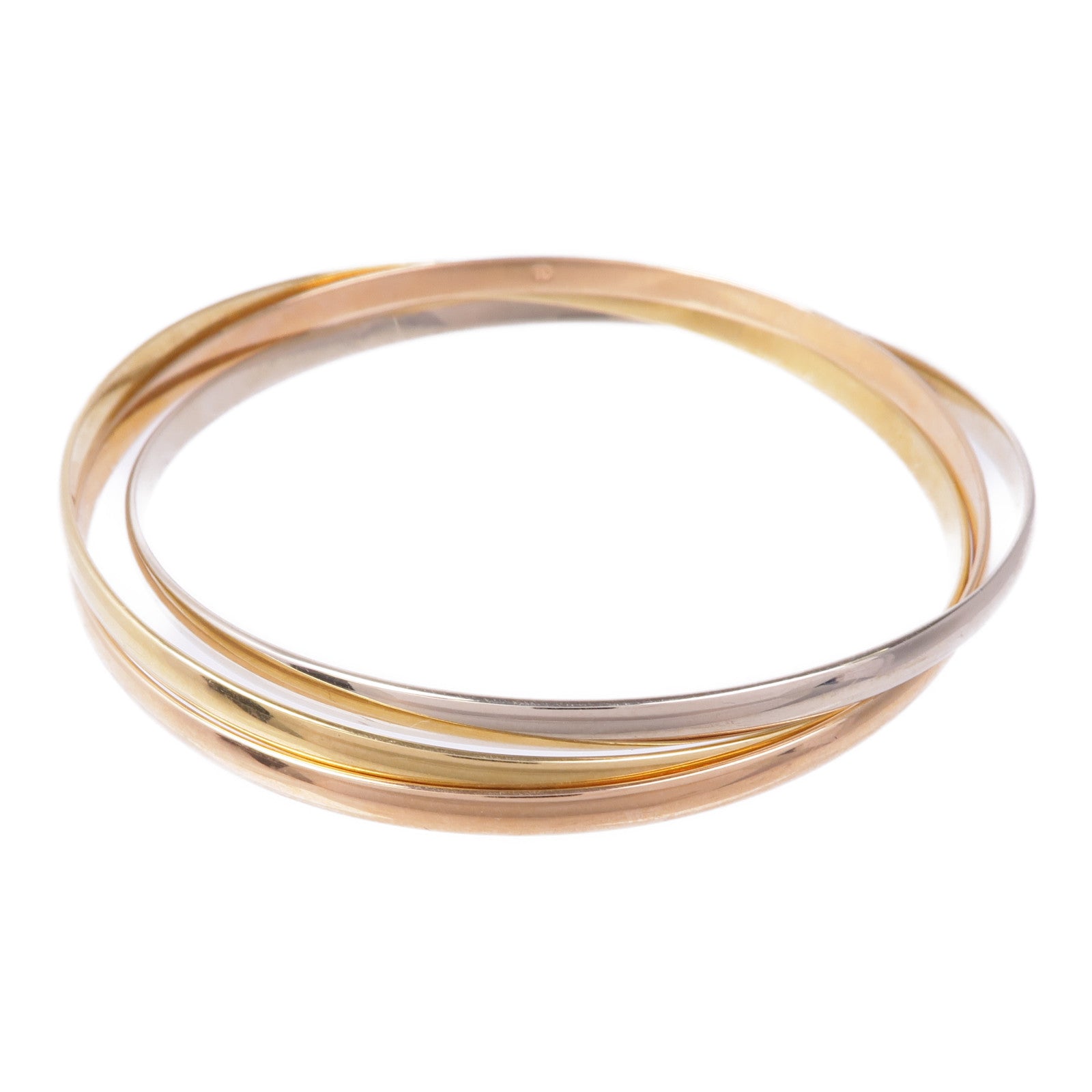 CARTIER【激減優惠】 18K黃金/白金/玫瑰金Trinity Bangle手鐲Cartier#62