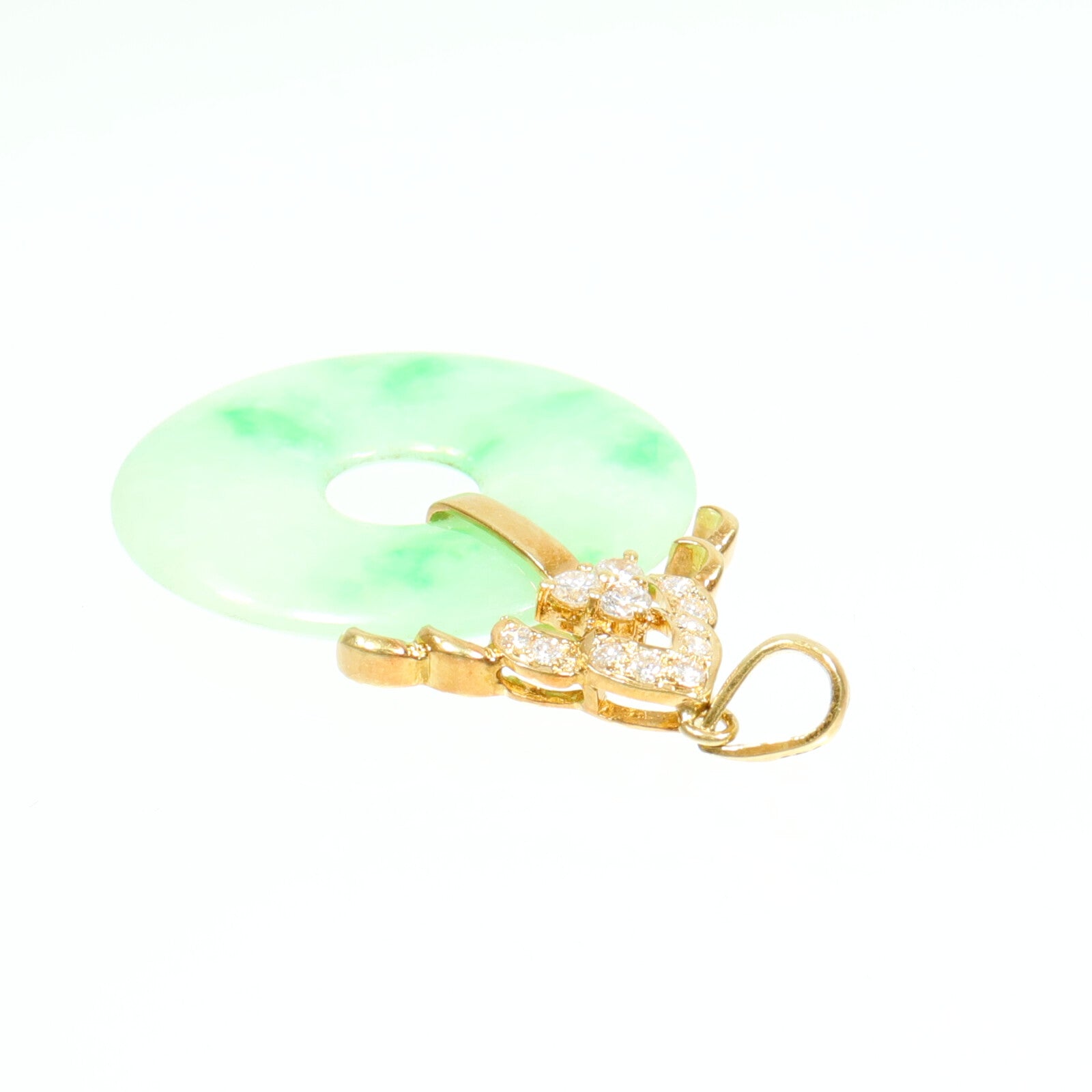 JEWELRY 18K黃金Jade Pendant Top翡翠吊墜