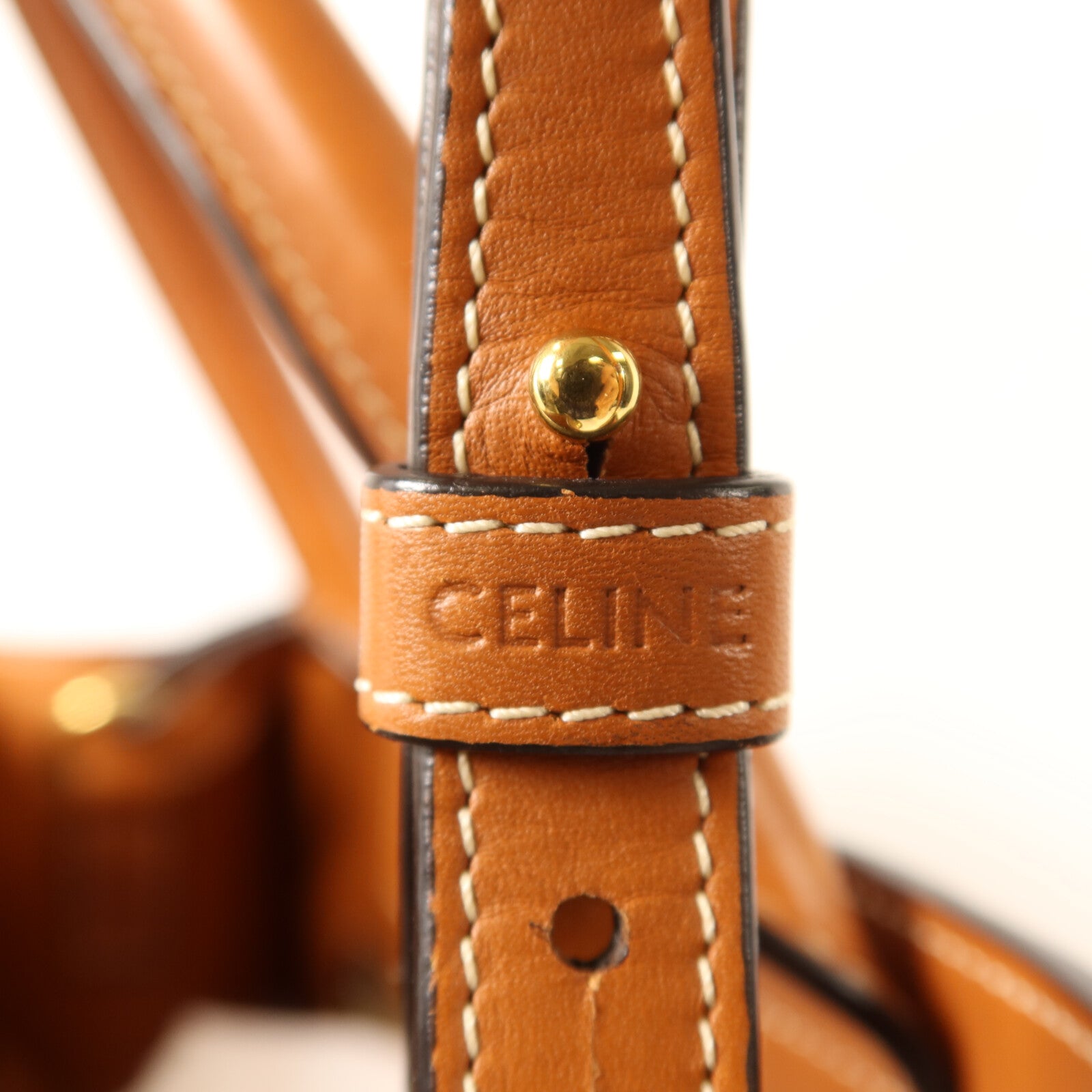 CELINE 【激減優惠】帆布/牛皮皮革Cabas Vertical金扣手挽肩背兩用袋