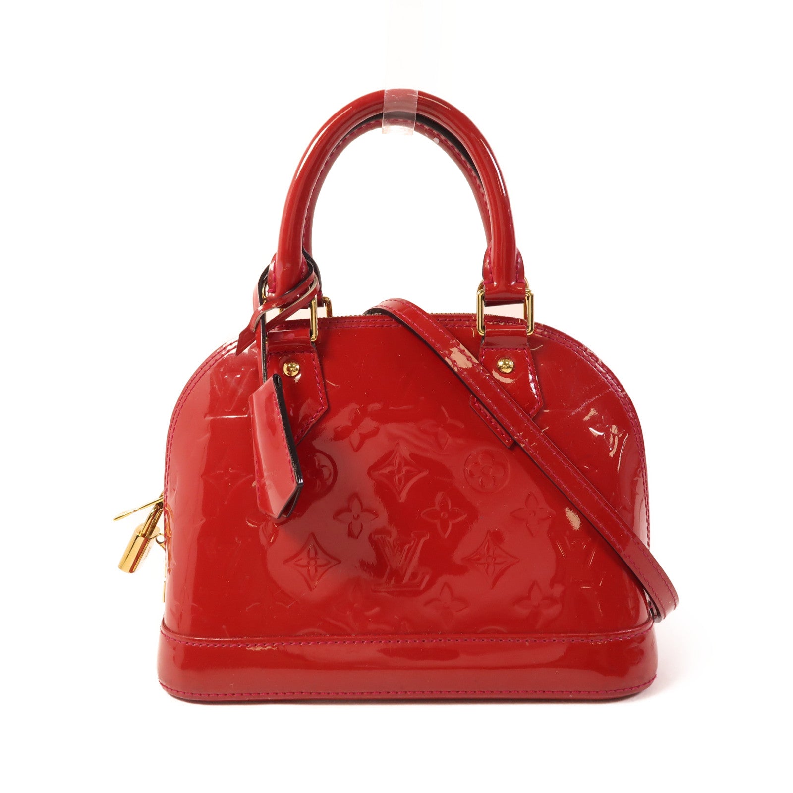 LOUIS VUITTON Vernis Alma BB金扣手挽肩背兩用袋