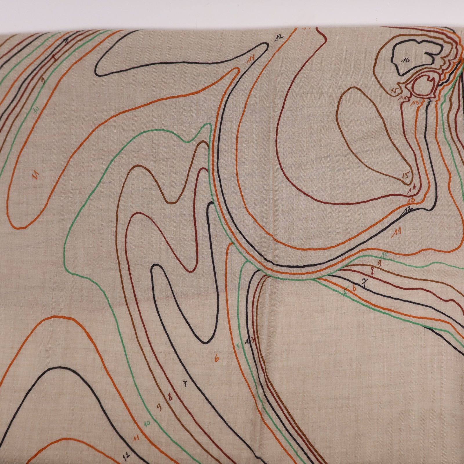 HERMES 羊絨/絲質Scarf 140X140絲巾Multicolor