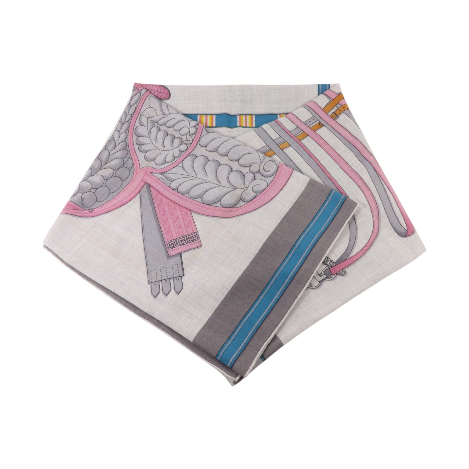 HERMES 羊絨/絲質Scarf 140X140絲巾