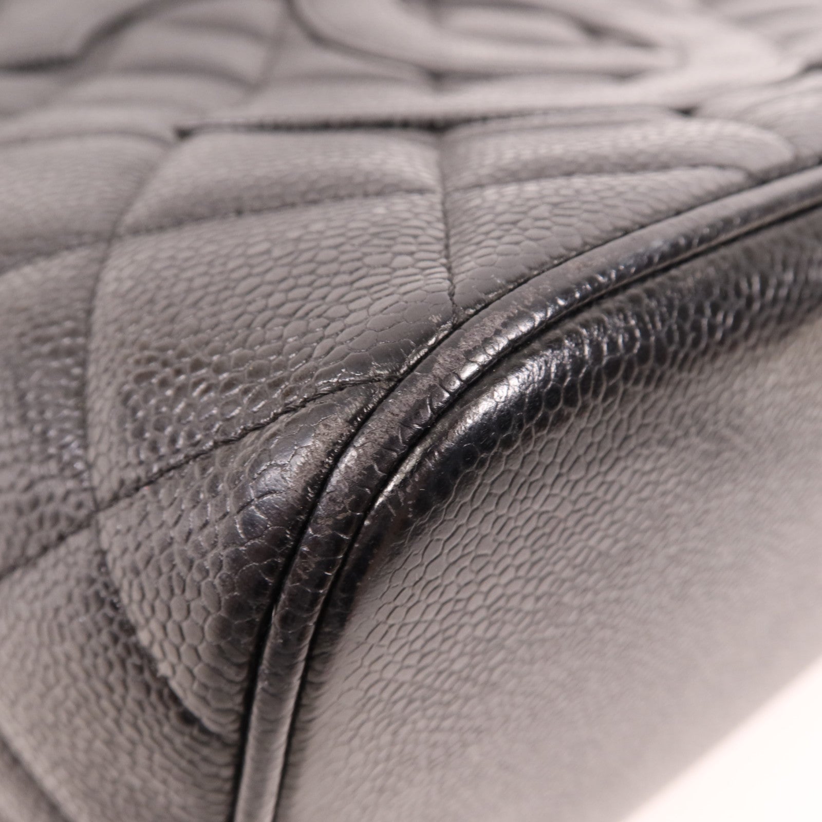 CHANEL 牛皮皮革Shoulder Bag銀扣手挽袋